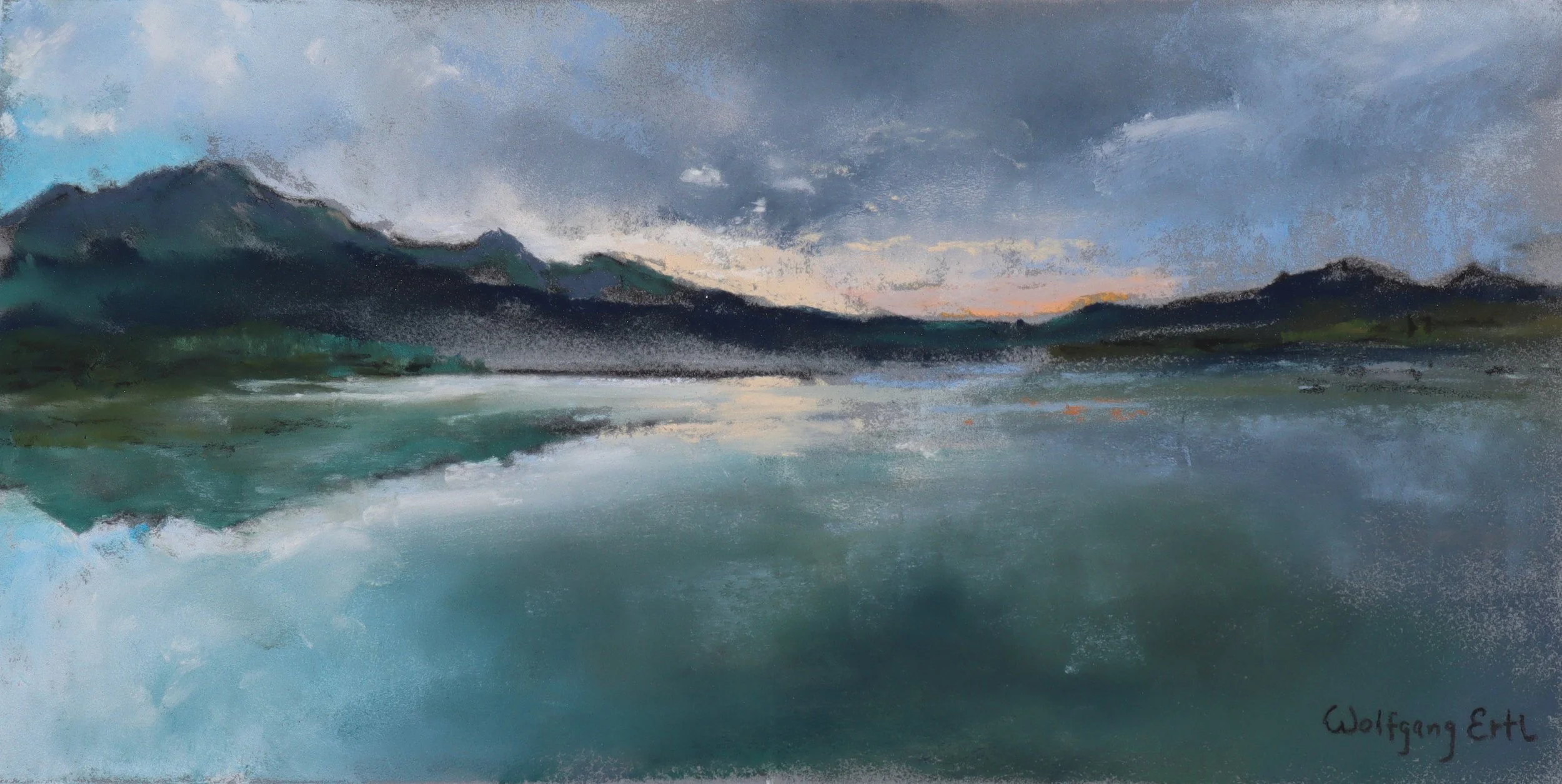 Kochelsee 9, Wolfgang Ertl, Pastel, $400. (11"x17")