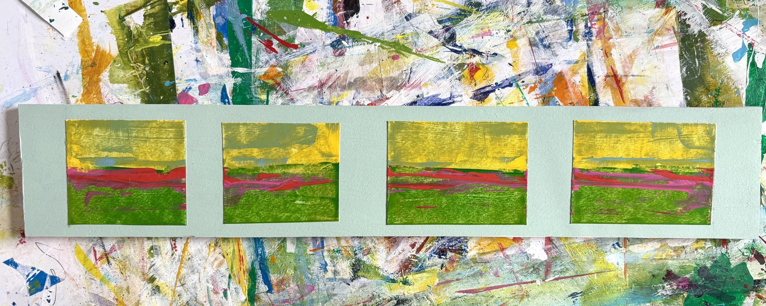 Yellow Skies, Cynthia Mariano, Acrylic, $200.
