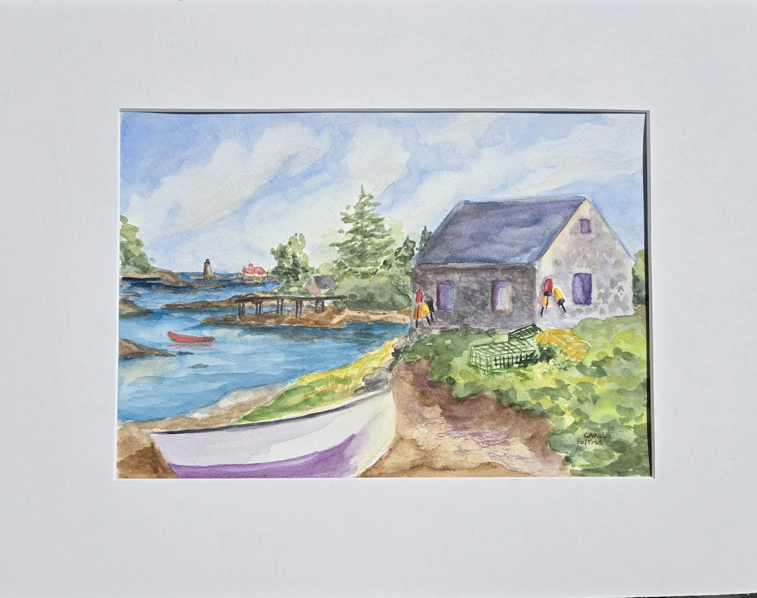 View from Kittery, Carol Poitras, Watercolor, $200. (12x16")
