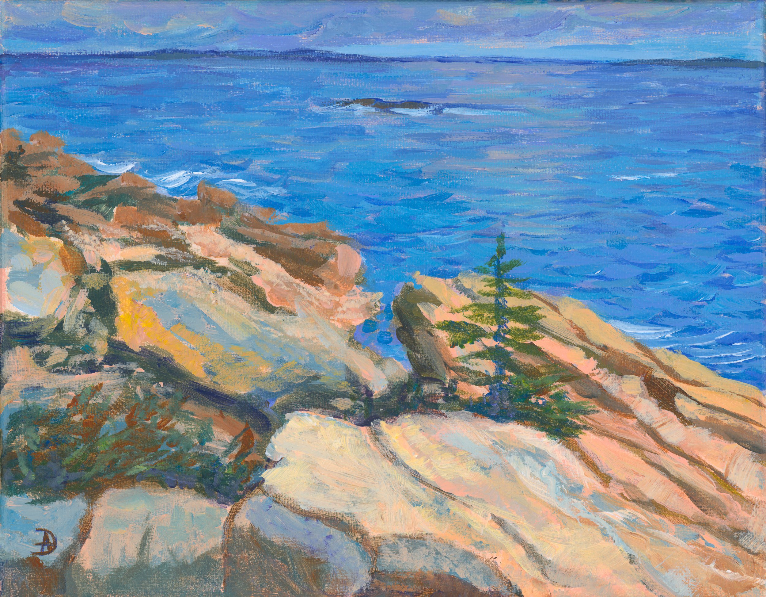 Acadia Seashore, Andreea Dumez, Acrylic on Canvas, $350.