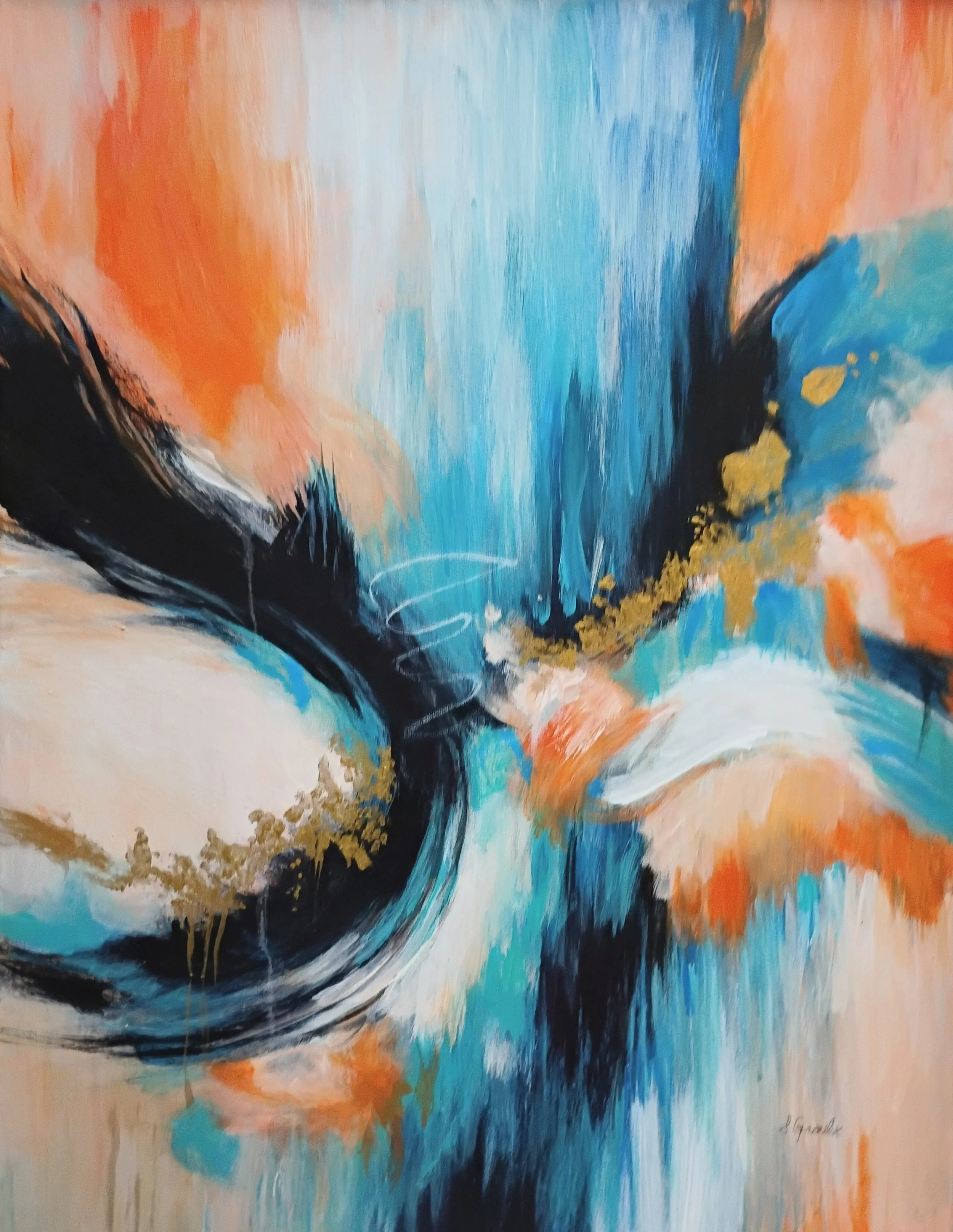 Touch Of Gold, Sharmian Groulx, Acrylics, $850.