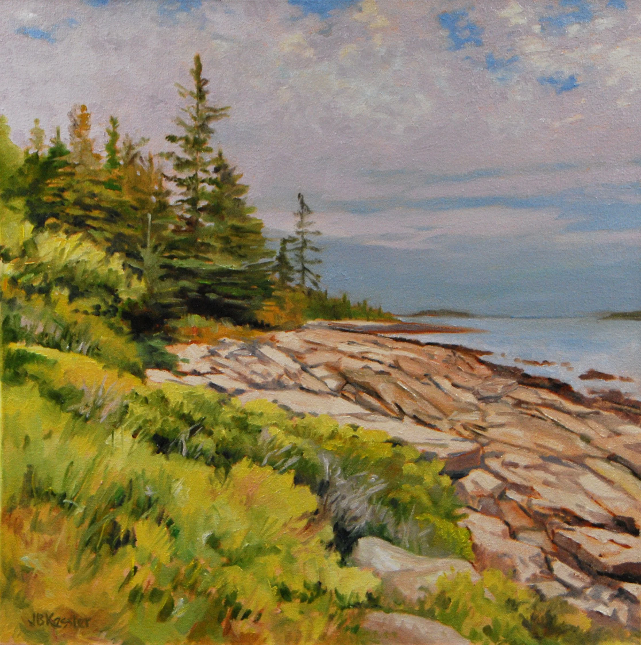 Rocky Coast Of Maine, John Kessler, Oil, $2100.