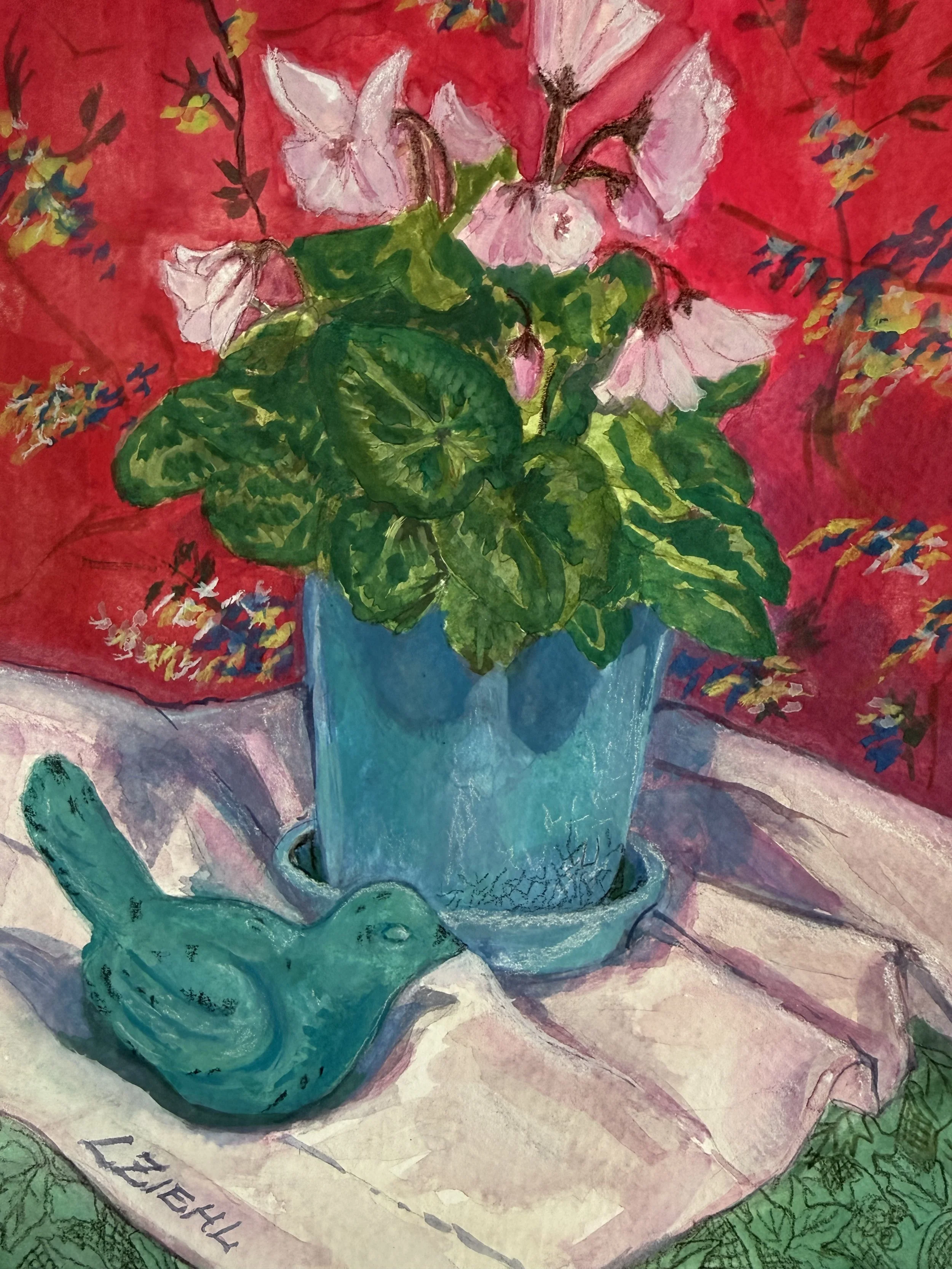 Bluebird's Promise, Laurel Ziehl, Gouache, $300.