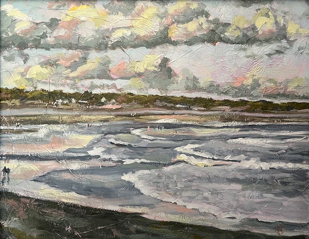 Ogunquit Beach, Kathie Jankauskas, Oil Mixed Media, $575.