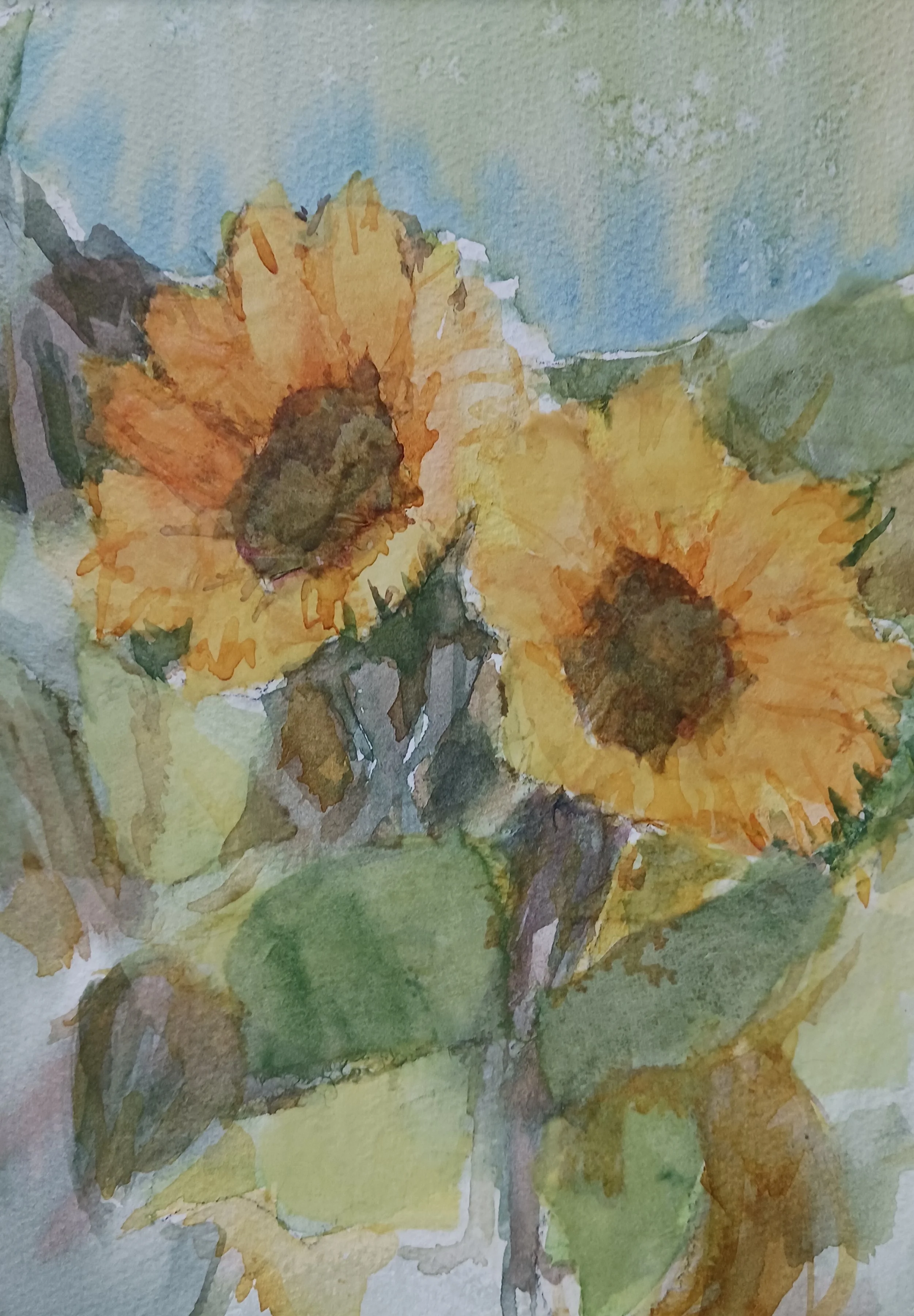 Sunflowers, Ellen Minnehan, Mixed Media, $350. (12.5x15.5")