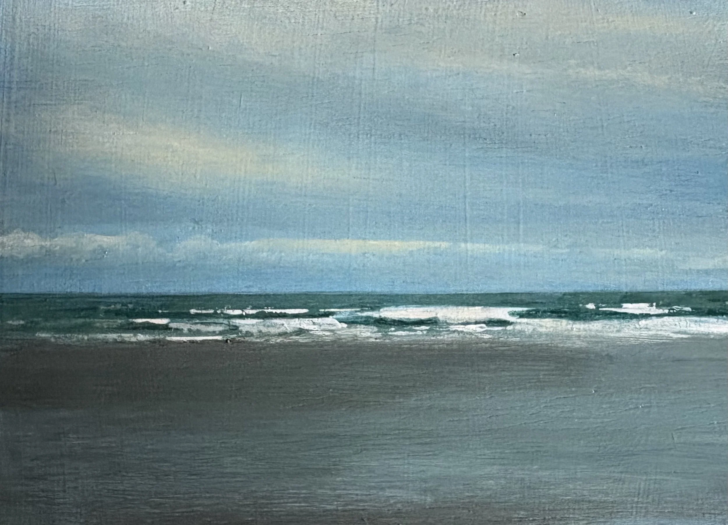 Morning Walk, Jeannie Ensor, Acrylic on Board, $125. 7.5x9.5"