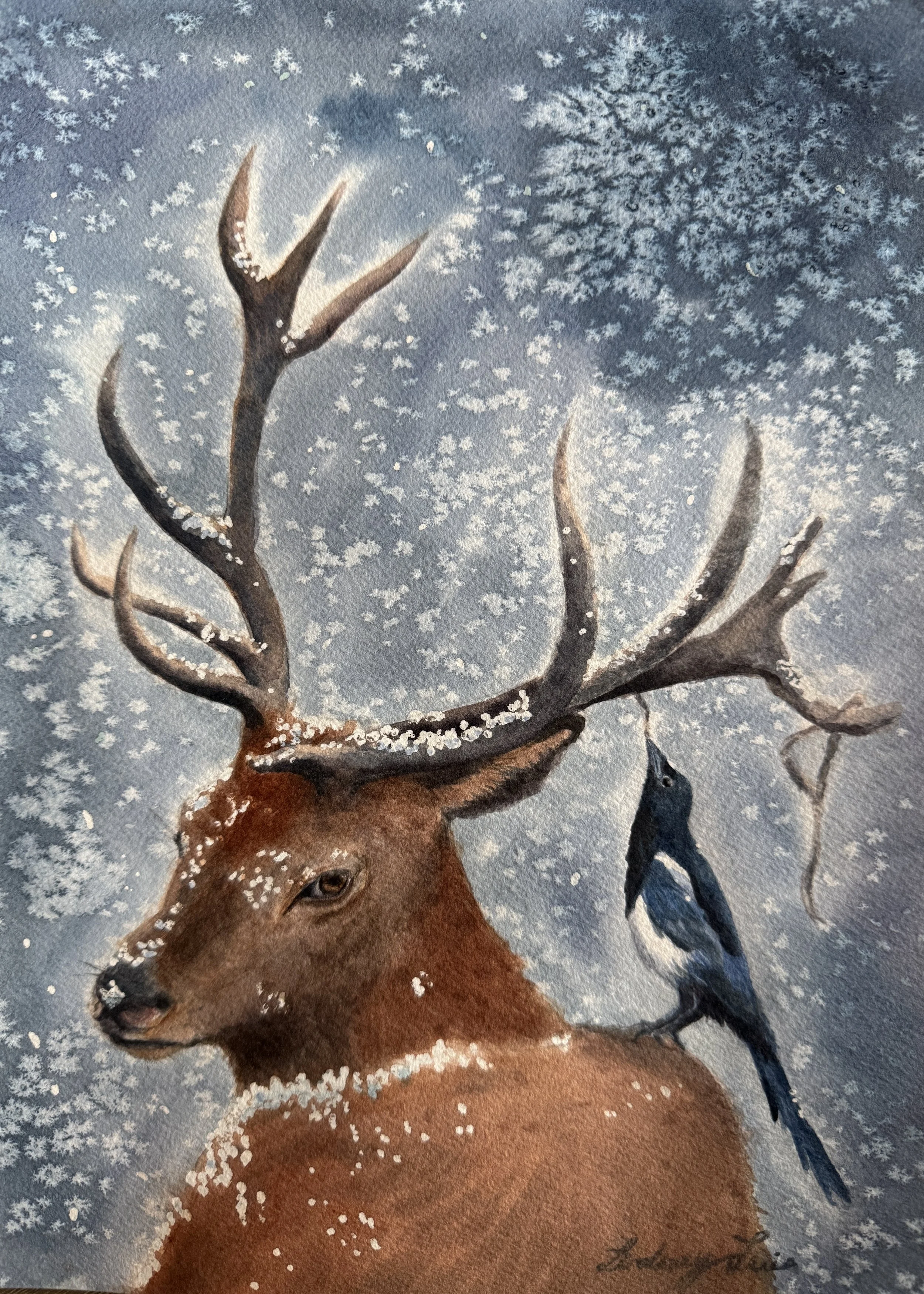 The Winter Neighborhood, Lindsey Lewis, Watercolor, $385.