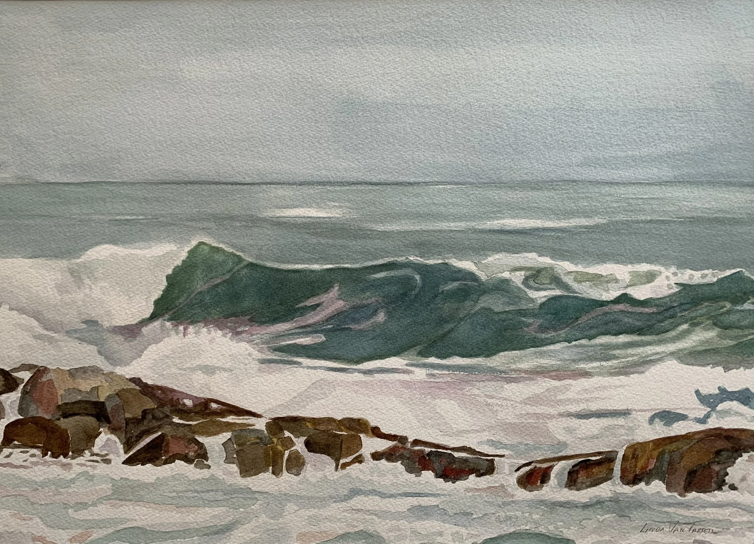 Churning Wave, Linda Van Tassell, Watercolor, $720.