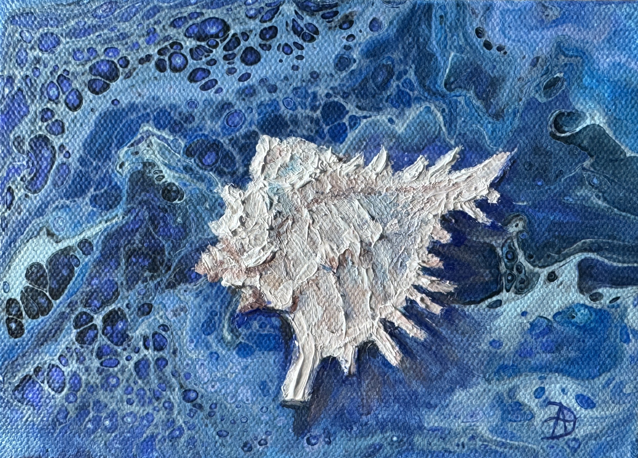 Gift Of The TIdes, Andreea Dumez, Acrylic On Canvas, $200.