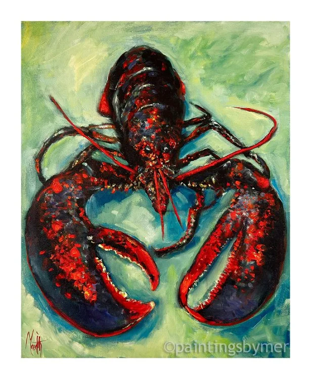 Lobstah Love, Meredith Reynells, Oil, $725.