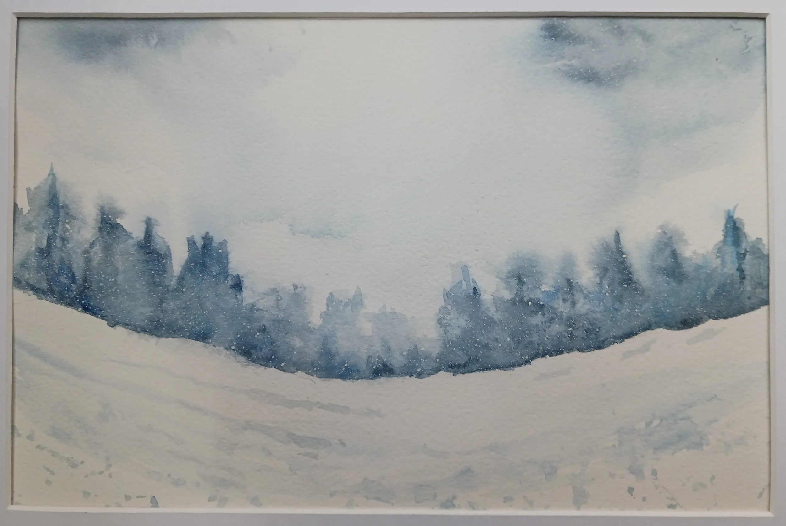 Winter Field, Ellen Minnehan, Watercolor, $150.