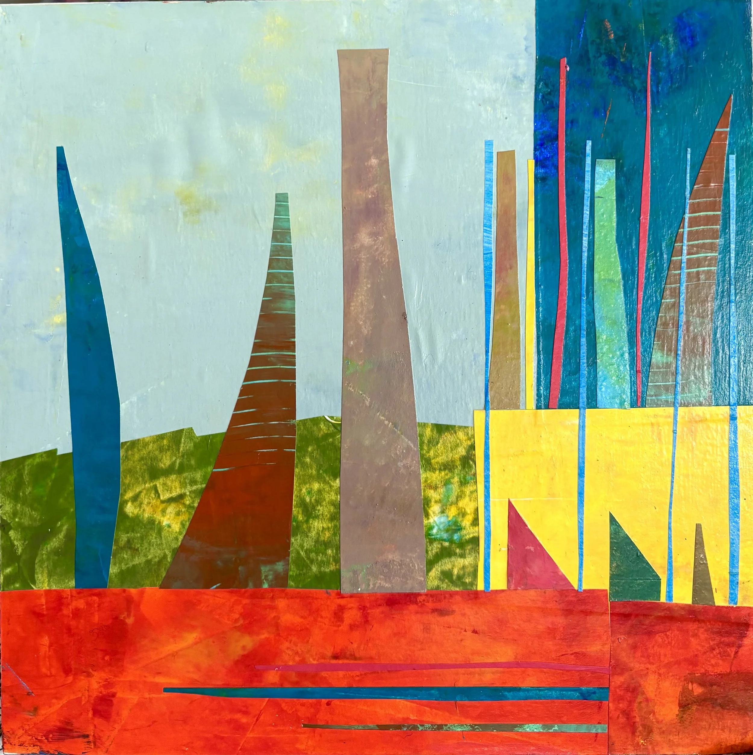 Set Sail, Cynthia Mariano, Paper Collage, $400.