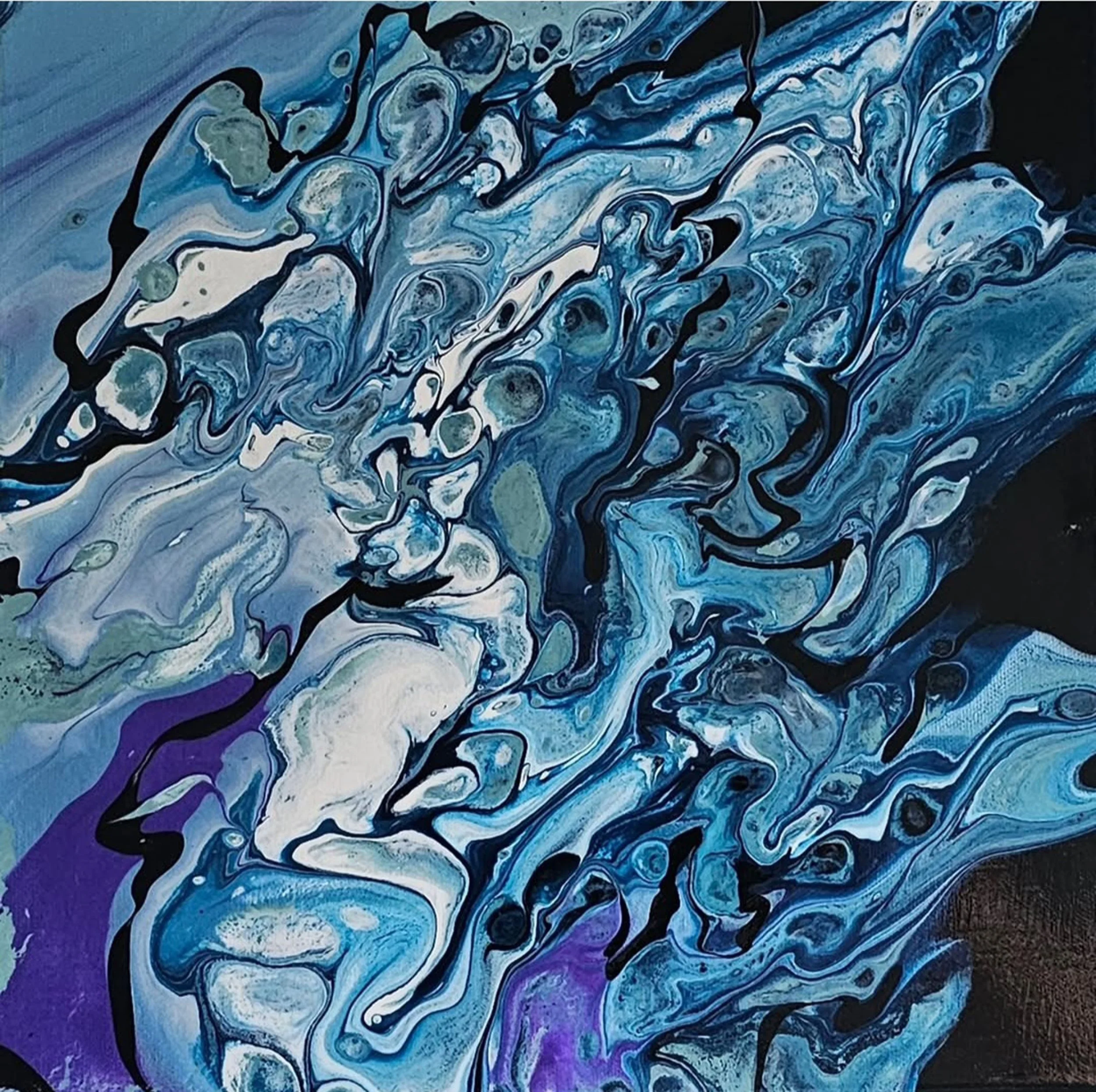 Quiet Current, Cheryl Brigham, Acrylic on Canvas, $200.