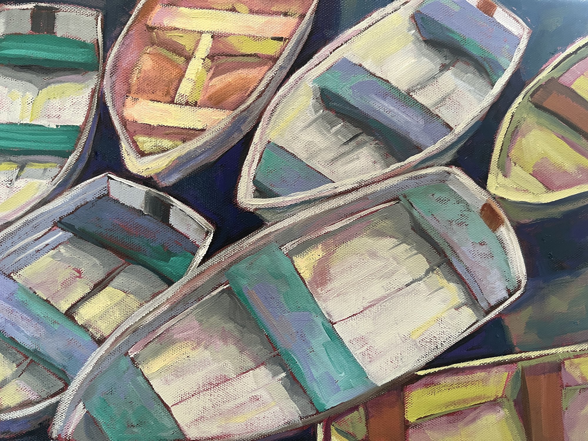 Dinghy Delite, Kathie Jankauskas, Oil, $575. (12.5x15.5")