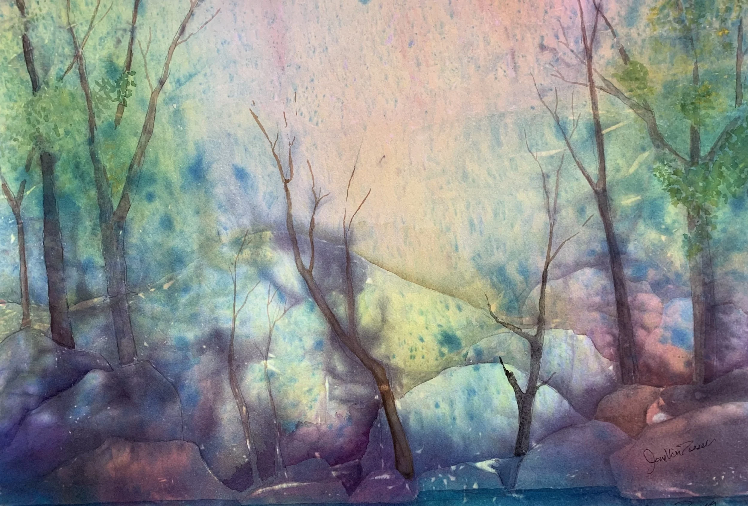 Soft Showers, Jan Van Tassell, Watercolor, $650. (20"x28")
