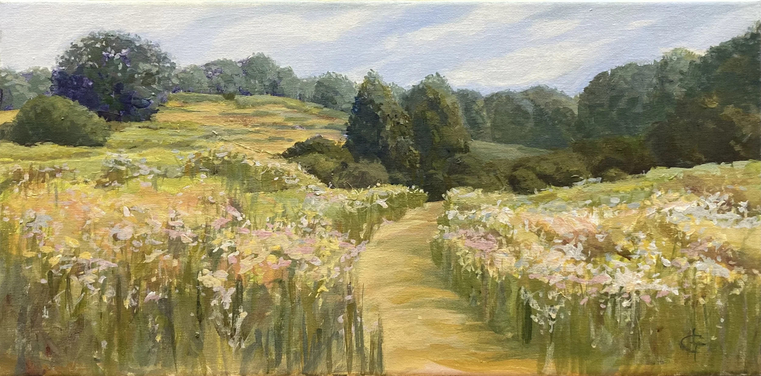 "You are not all that is here" - Walt Whitman, Lisa Genatossio, Acrylic, $250. 10x20"