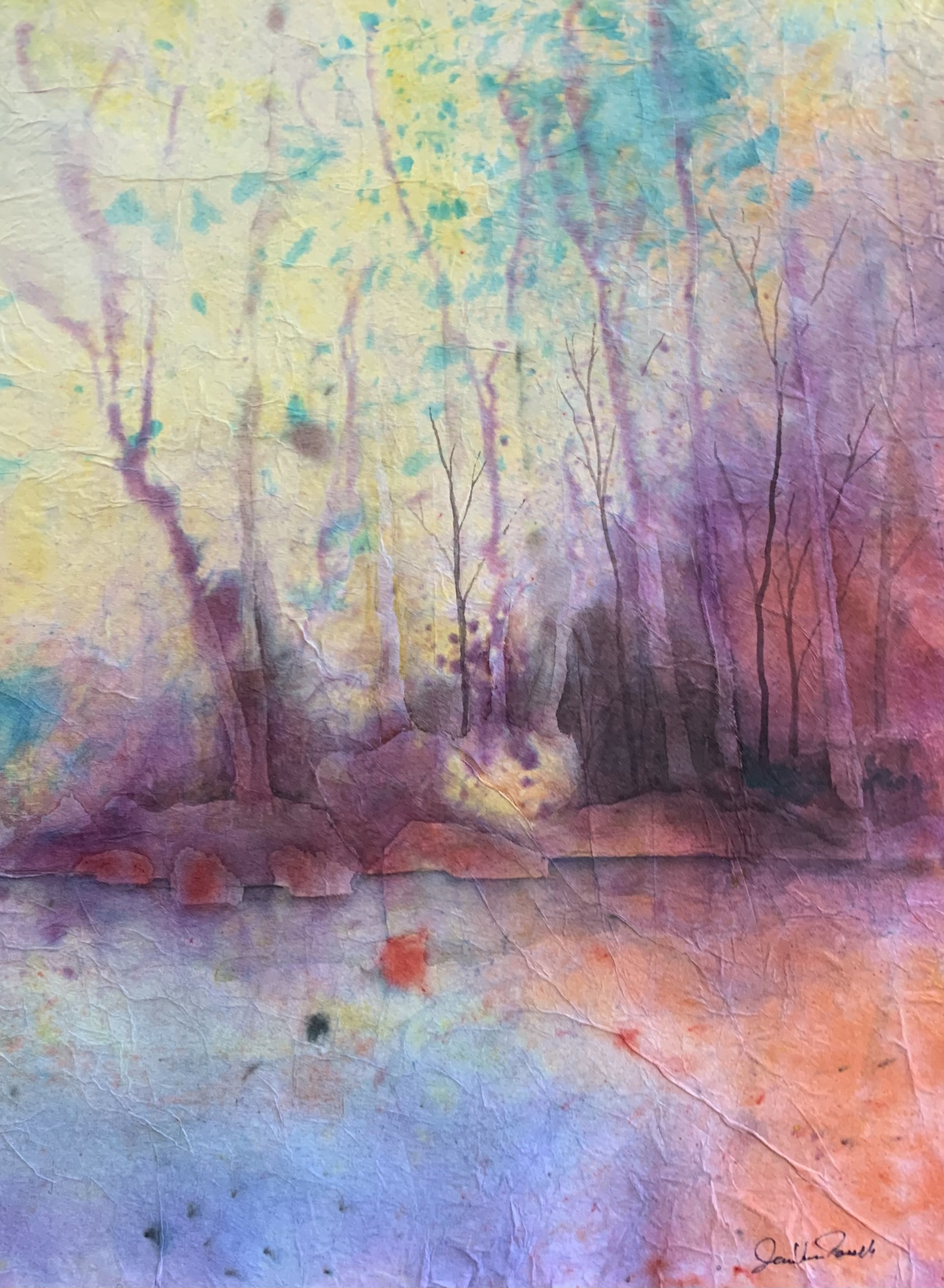 A Light In The Forest, Jan Van Tassell, Watercolor, $650.