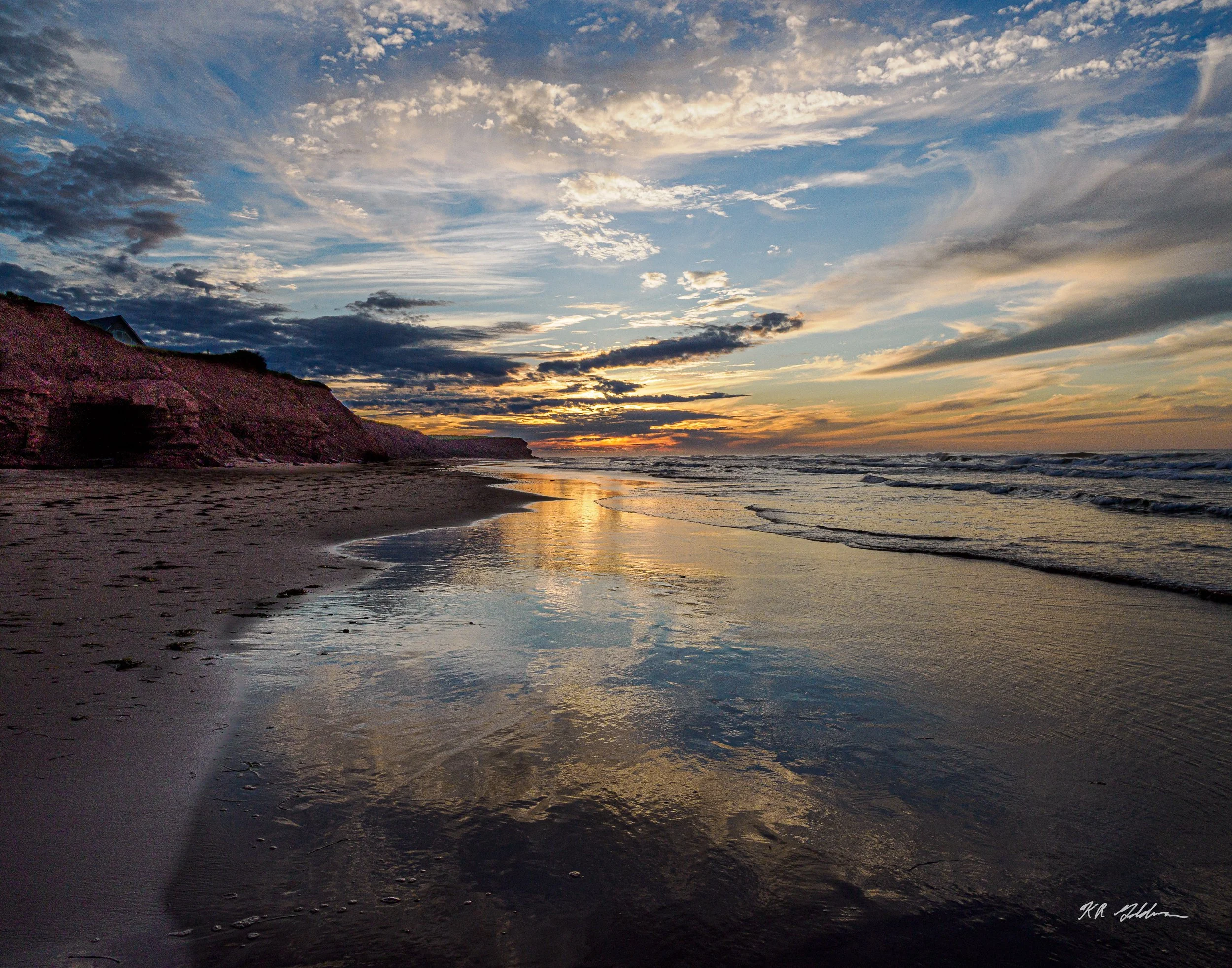 Sunset On A PEI Beach, Ken Goldman, Photograph On Archival Paper, $225.