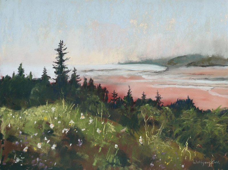 Bay of Fundy, Low Tide 3, Wolfgang Ertl, Pastel, $475.