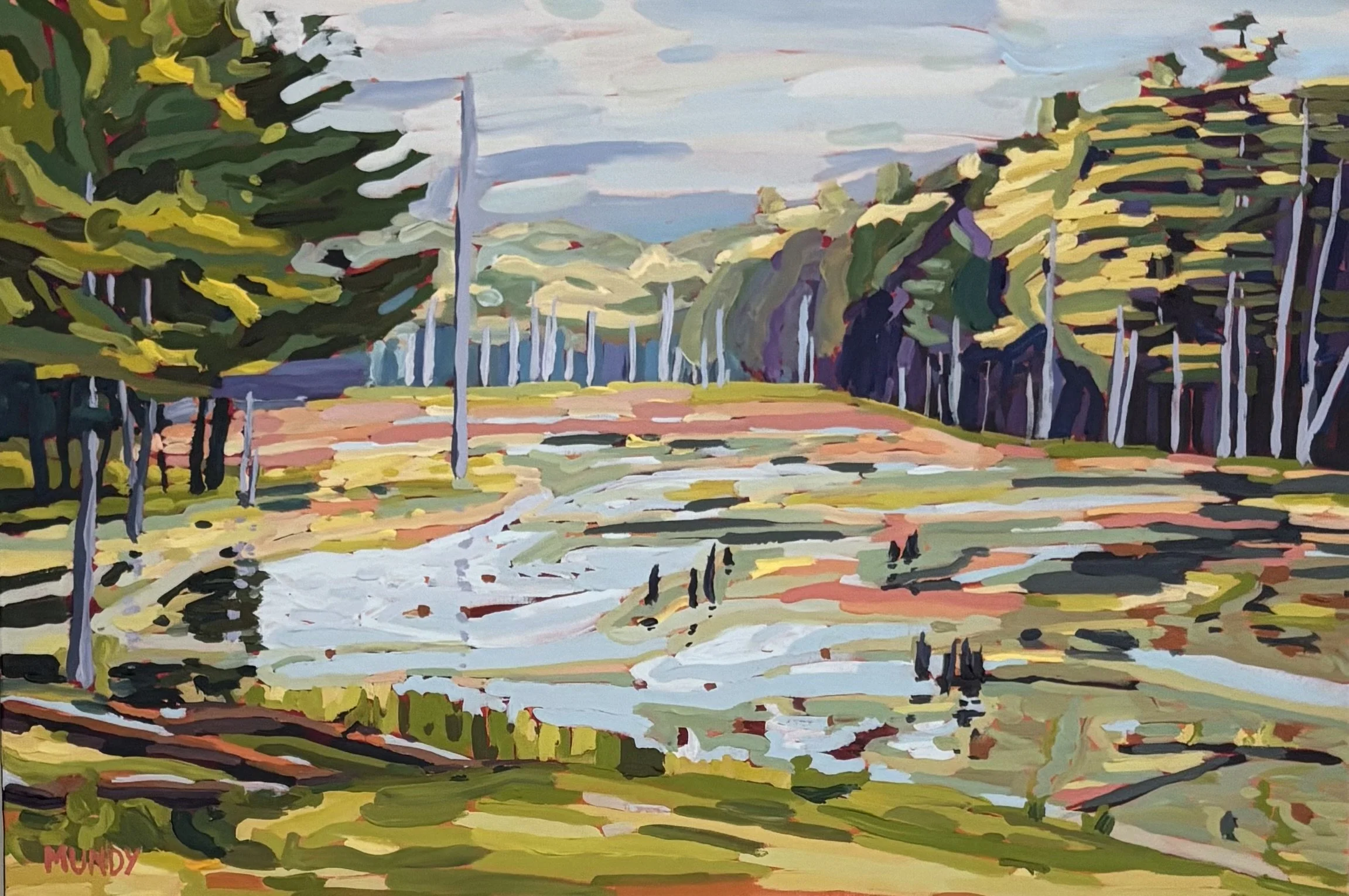 Bay Road Creek, Marty Mundy, Acrylic, $1080. (24"x36")