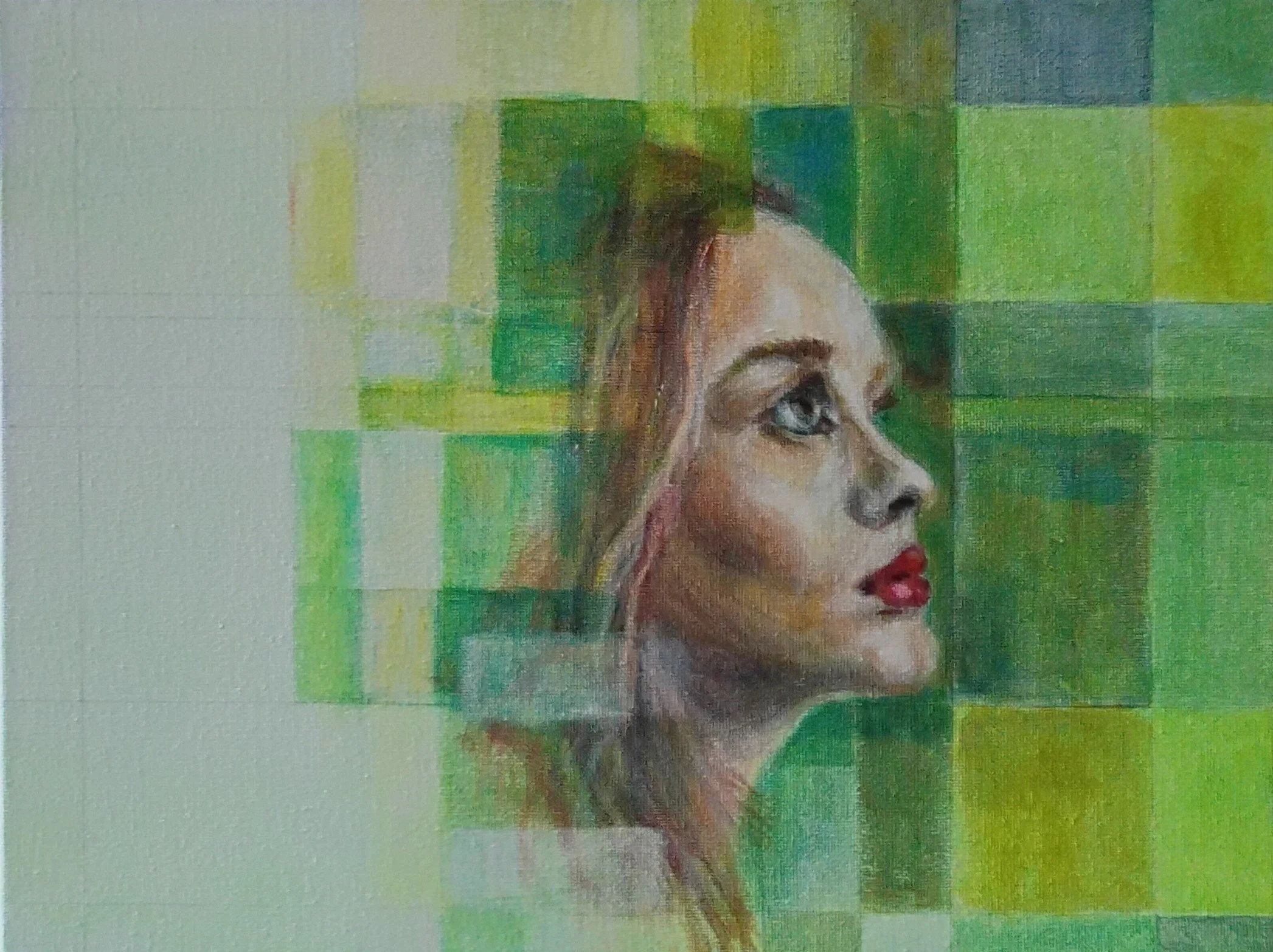 The Gaze (Dream Fragment, Sharmian Groulx, Acrylics, $325.