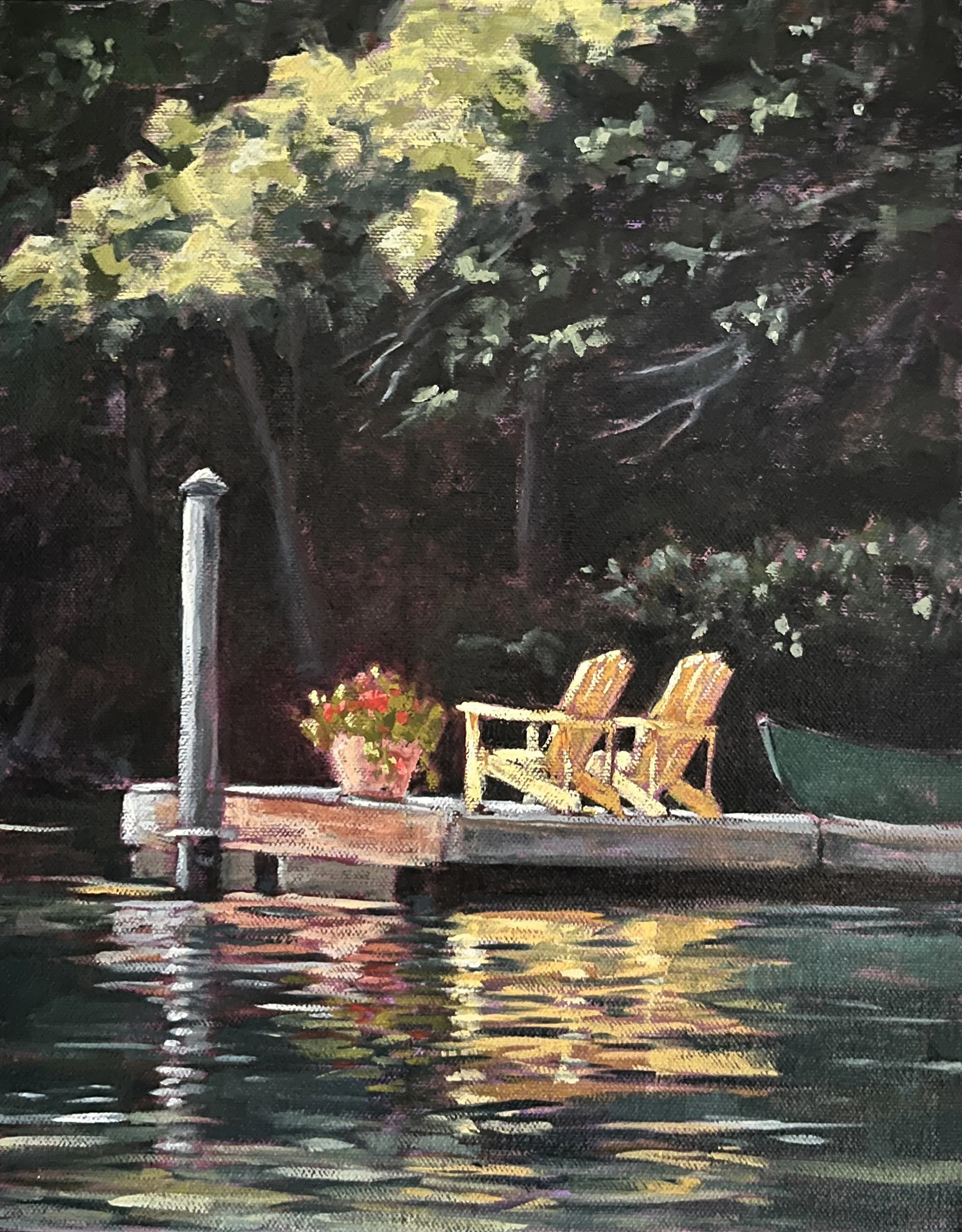 Chauncey Creek Retreat, Kathie Jankauskas, Oil, $600.