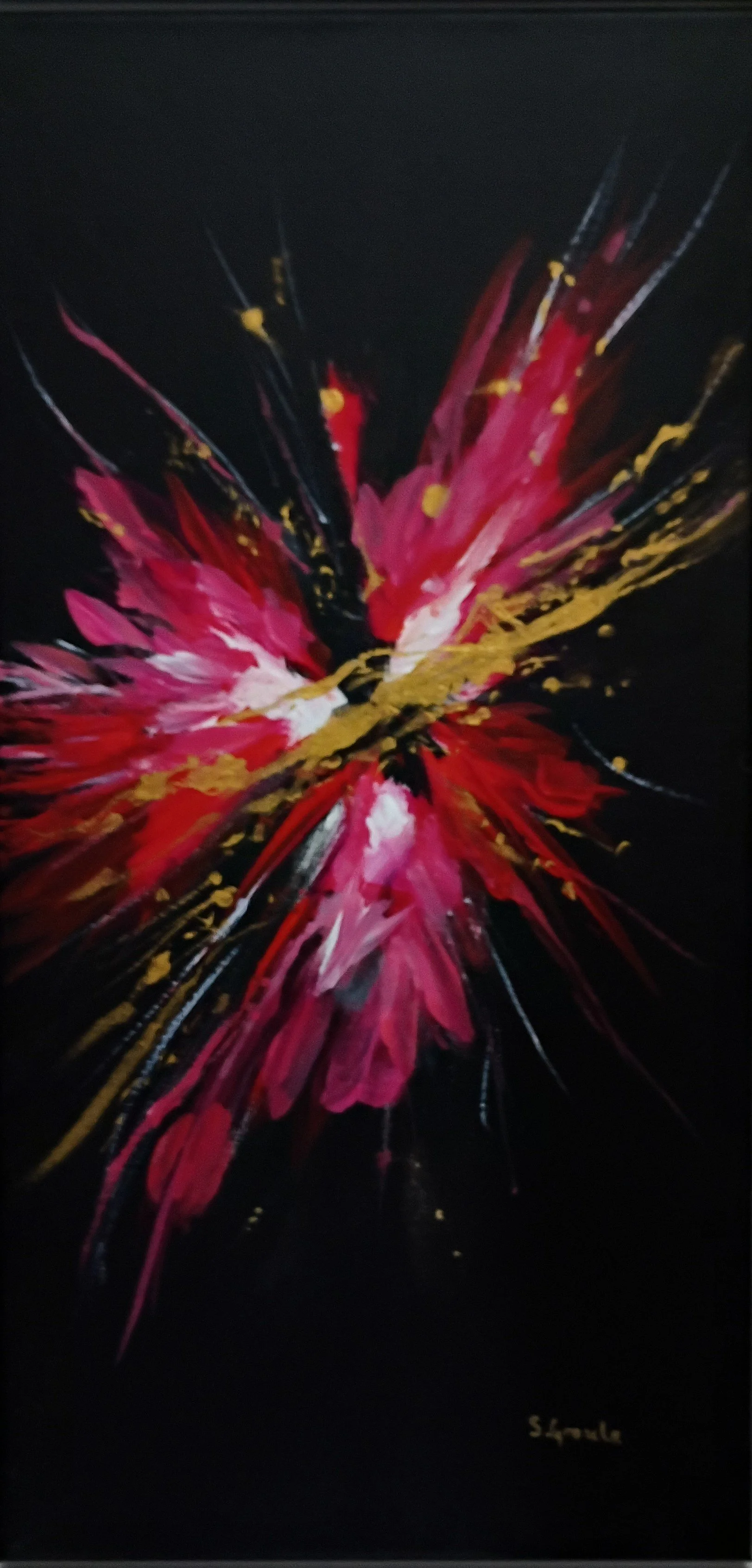 Ignite, Sharmian Groulx, Acrylics, $450.