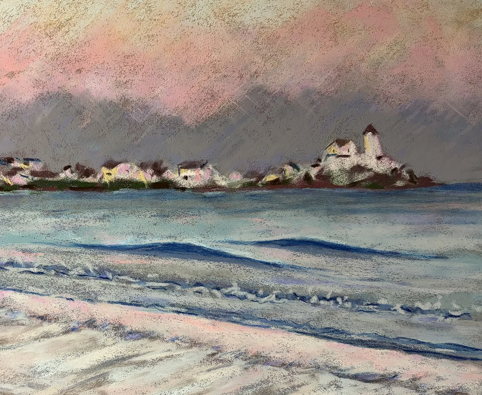 Nubble's Mood, Nancy Silverman, Pastel, $175.