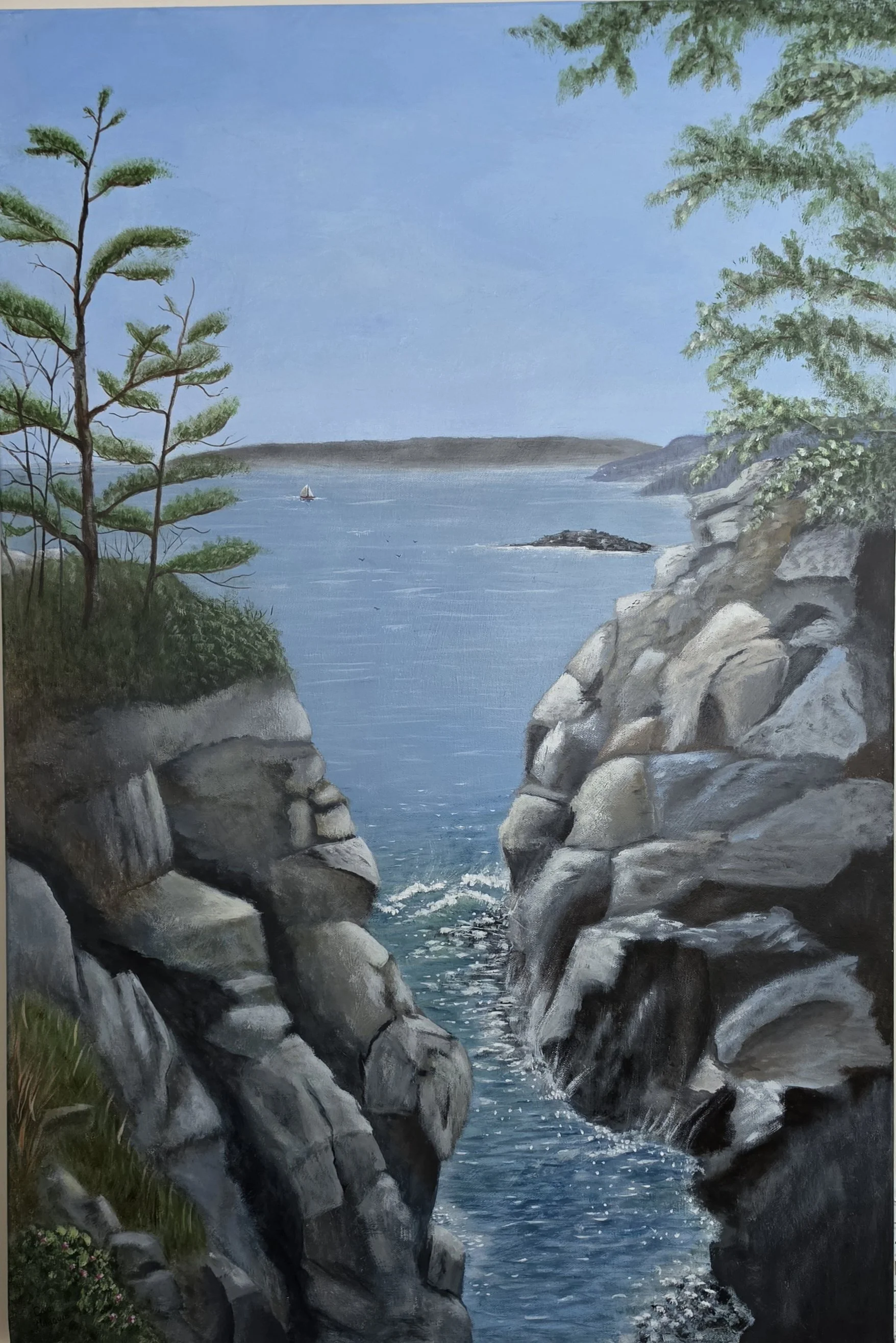 Boot Head Preserve, Bold Coast - Lubec, Maine, Cindi Marquis, Acrylic, $450.