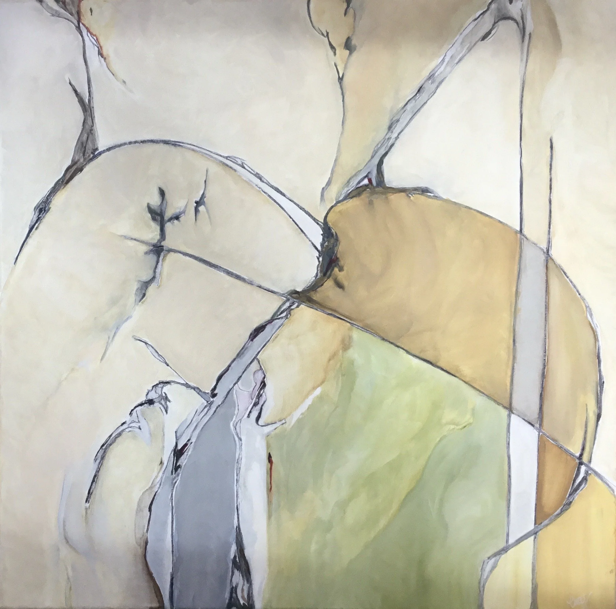 Bends & Tears 2, Christine Duprez-Young, Oil On Canvas, $500.