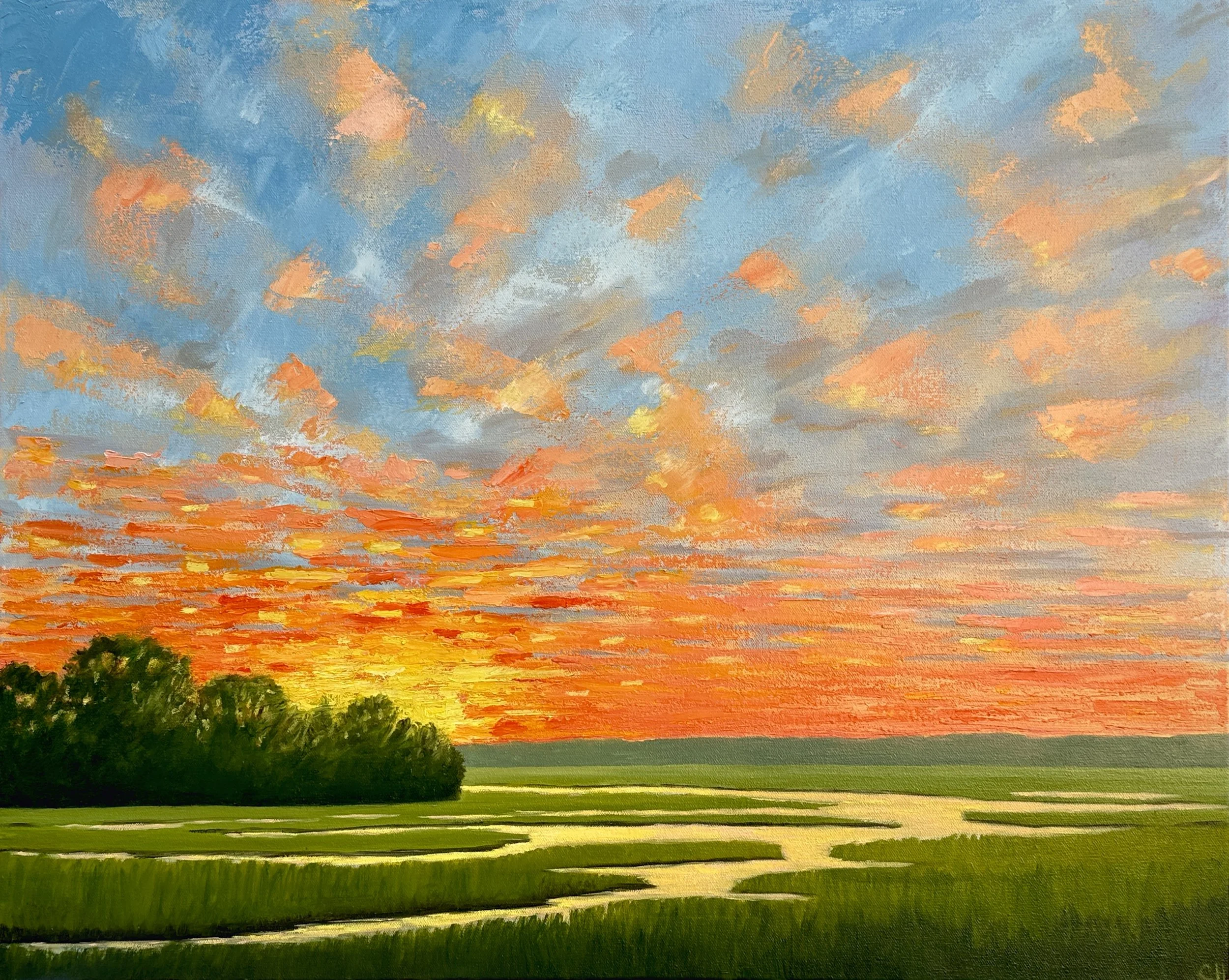 Maine Morning, Cassandra Hahn, Oil on Canvas, $850. 24x30"