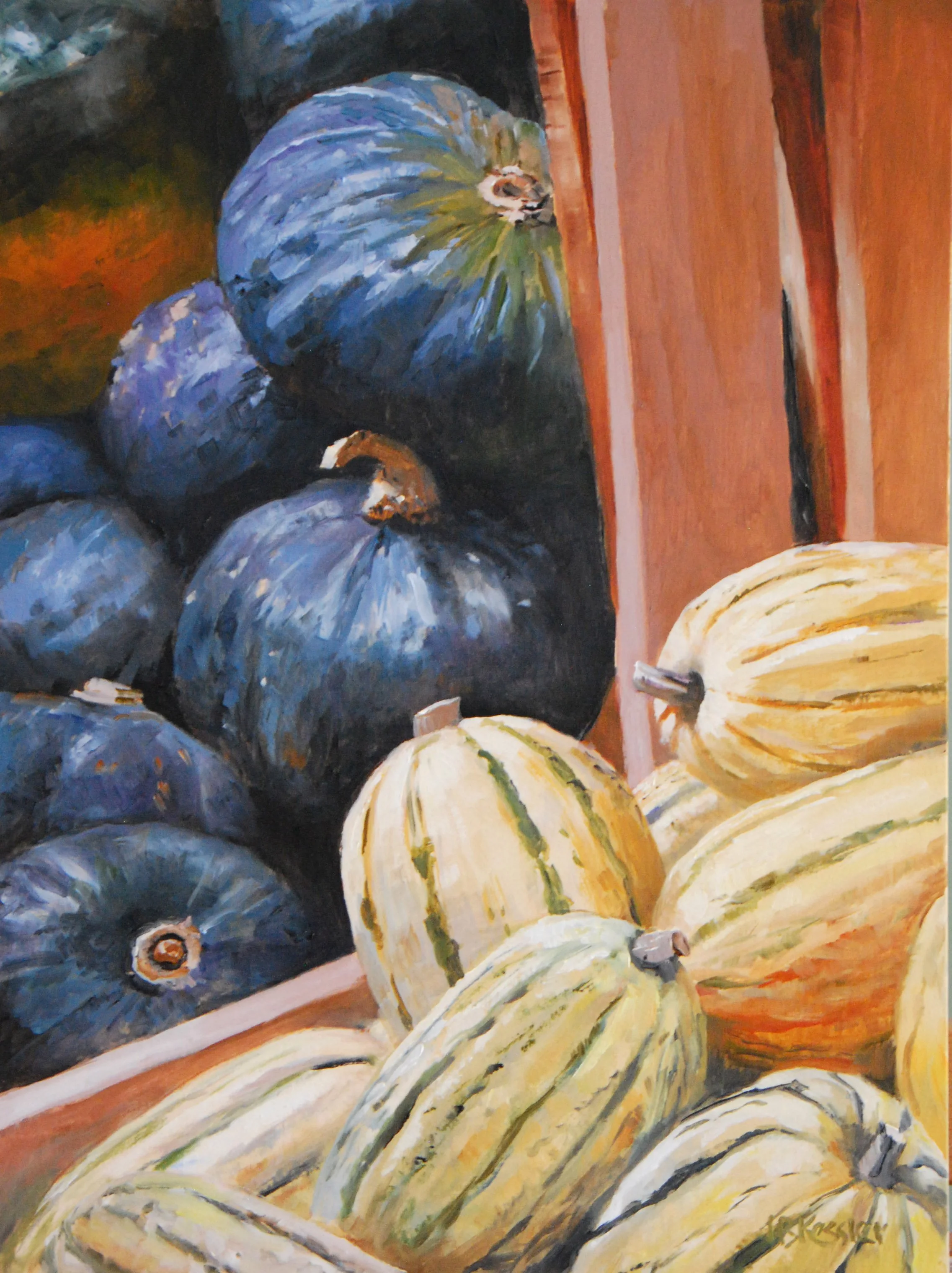 At The Farmers Market, John Kessler, Oil, $1050. 14x20"
