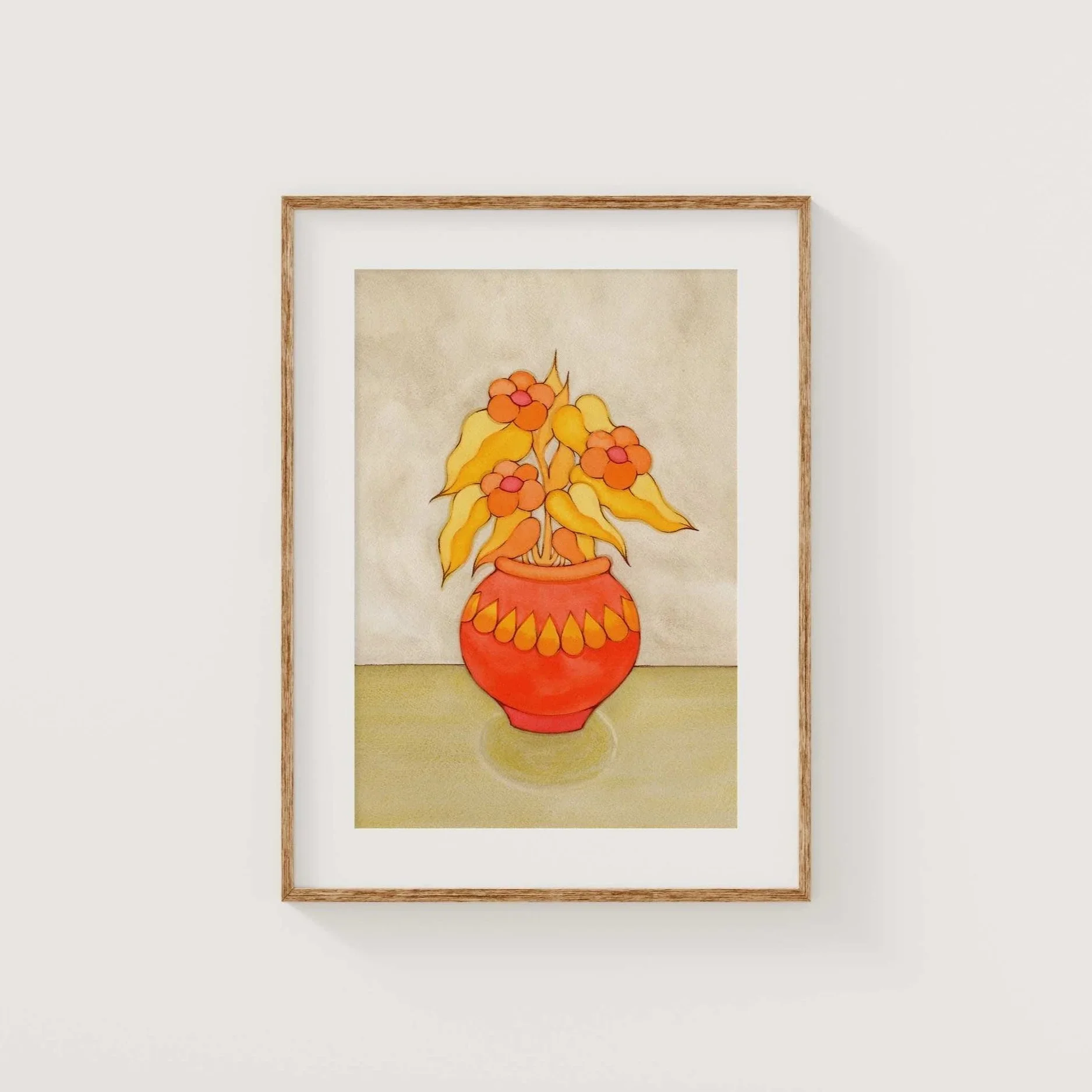 The Teardrop Vase Watercolor Painting