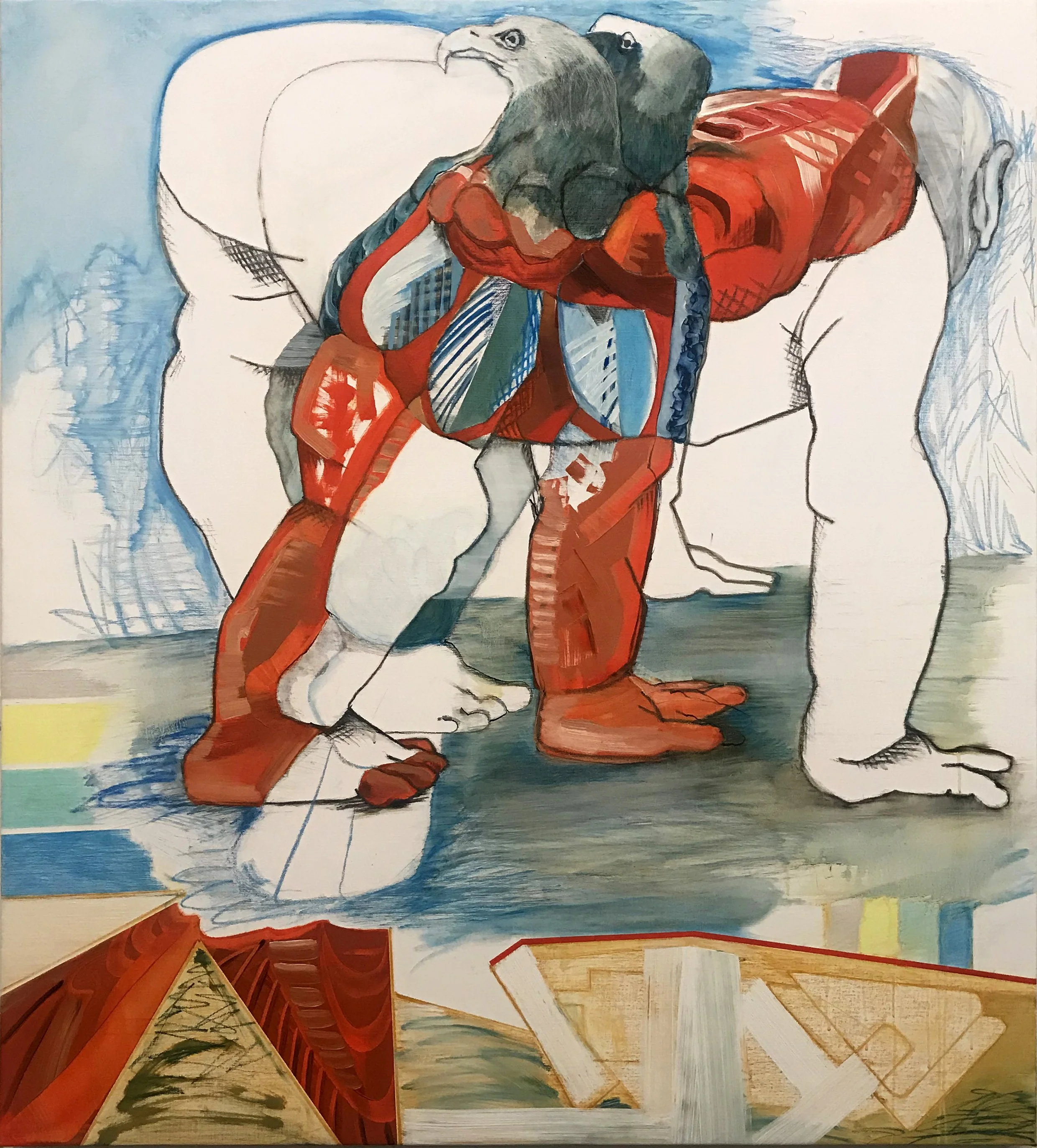 Interstitiums  |  Statues of Liberty  |  54x48in