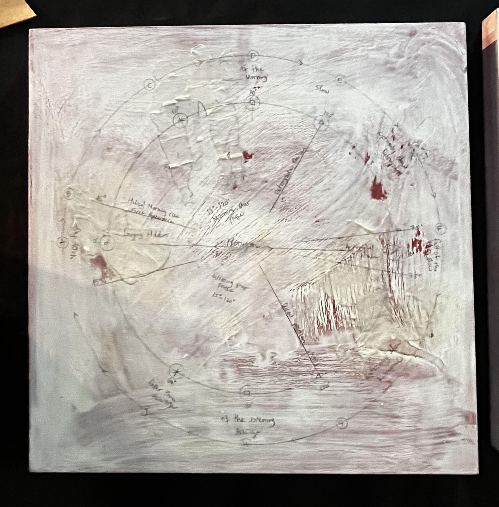 Speed and Visibility, 2025, mylar, pencil and acrylic on wood panel, 20"x12"x1"