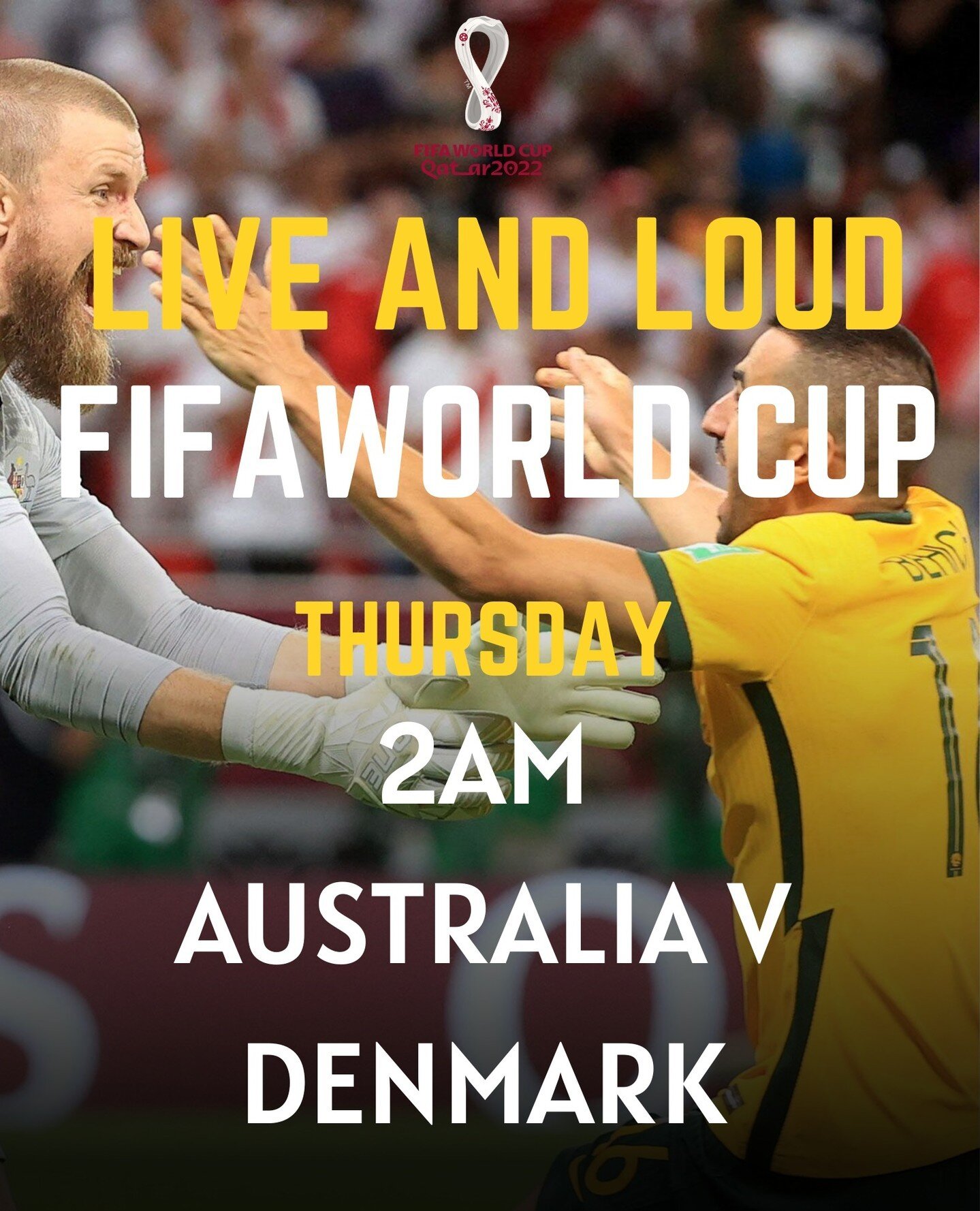 Australia vs Denmark Live and loud at Five Islands Hotel.⁠
⁠
⚽️🌴⚽️🌴⚽️🌴⚽️🌴⚽️🌴⚽️🌴