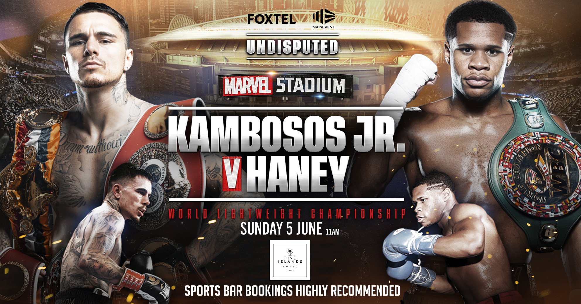 BOXING KAMBOSOS JR vs HANEY — Five Islands Hotel