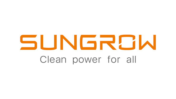 Sungrow logo with the tagline 'Clean power for all'