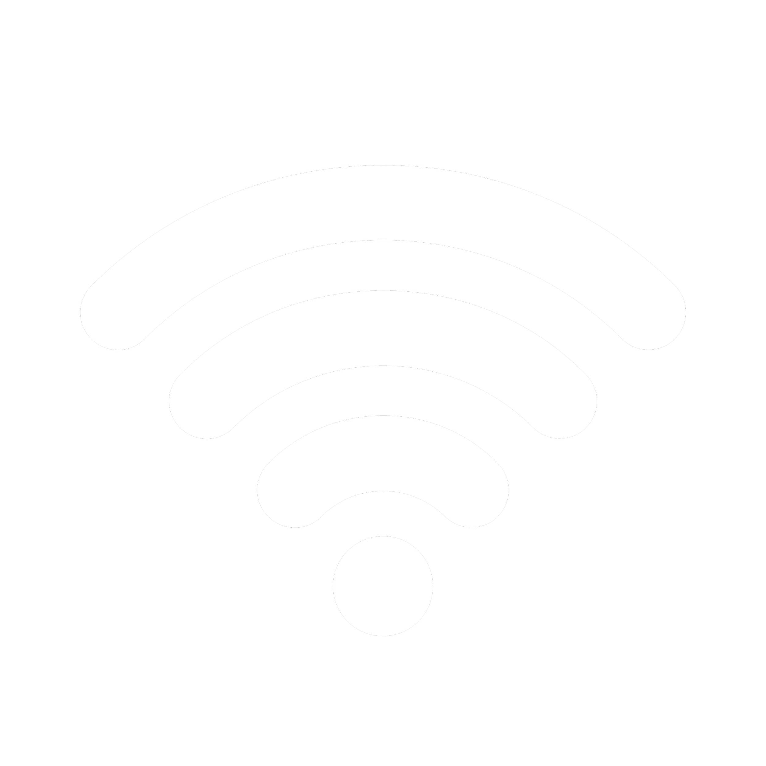 Black background with white concentric semi-circles resembling a stylized Wi-Fi signal icon.