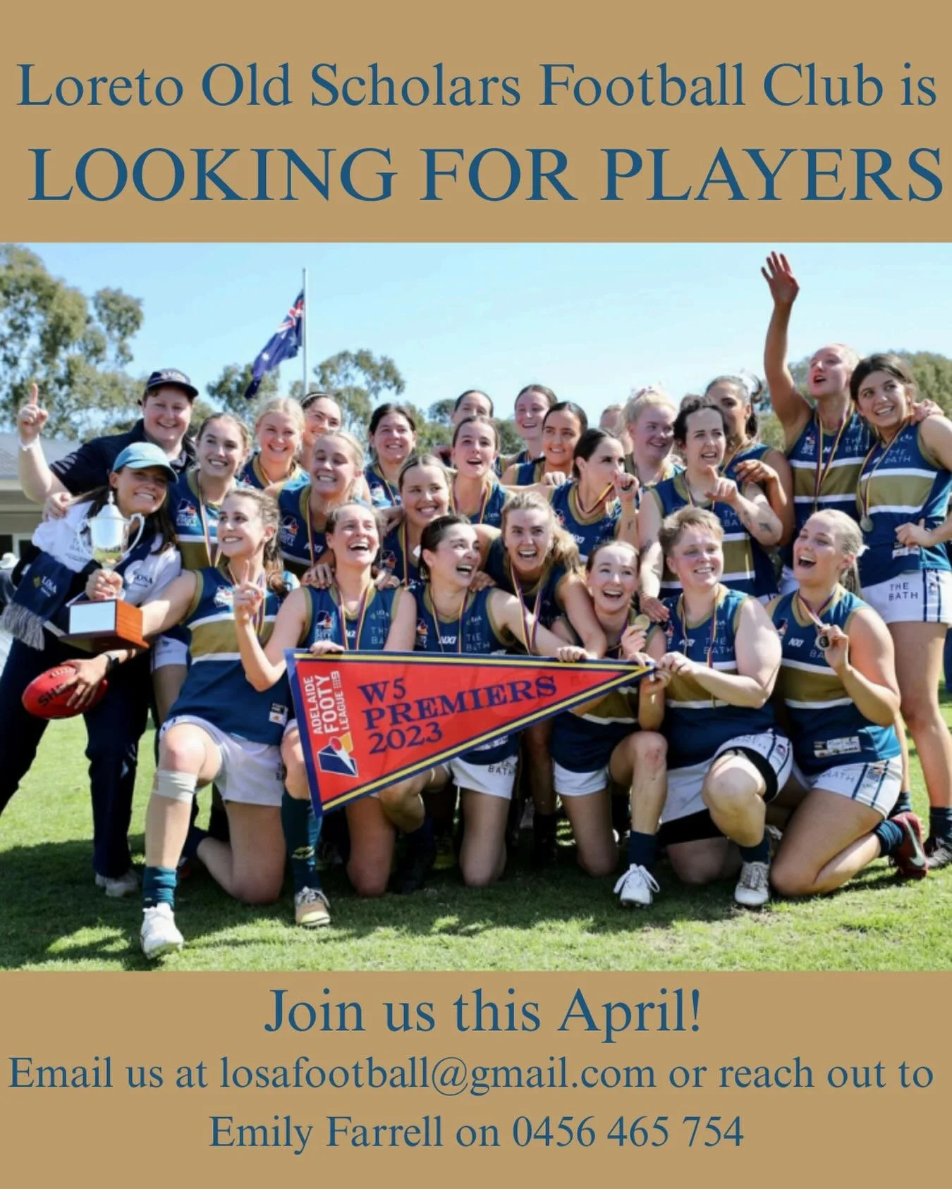 Join LOSA FC this season 💙💛

The Loreto Old Scholars Football Club is on the lookout for new players for the upcoming season, kicking off this April. Since 2022, LOSA FC has built a strong, inclusive community where women can connect, compete, and 