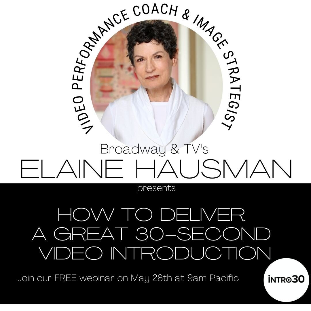 A reminder to register for this event on Wednesday at 9am Pacific with the amazing @elaine_hausman Elaine Hausman - it will be valuable for you wherever you are in life - you're always going to have to introduce yourself in 30-seconds.
Register here: