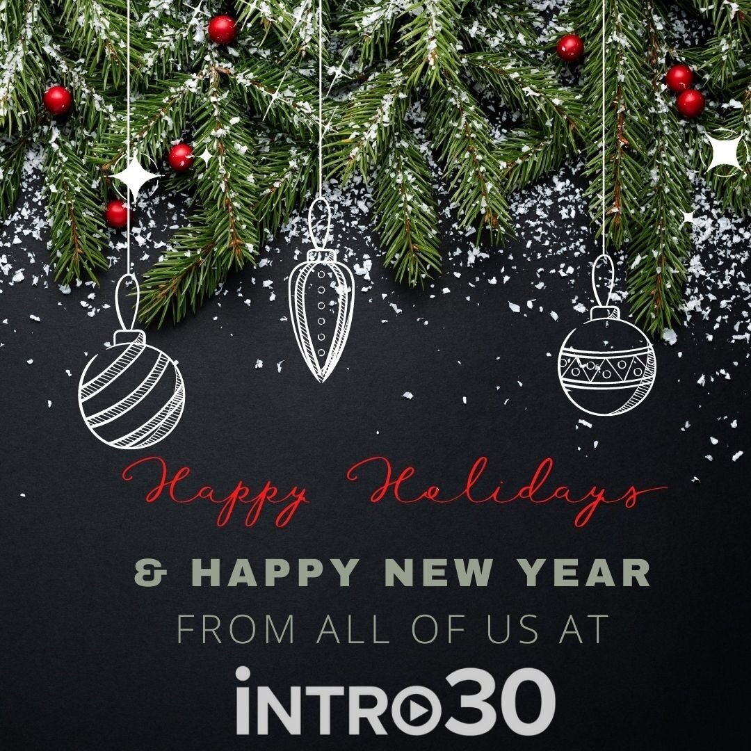 Wishing you the merriest of festive times!
We'll be taking a bit of a break and doing some construction so watch this space for more news in 2022!

#intro30 #videoresumes #recruiting #happyholidays