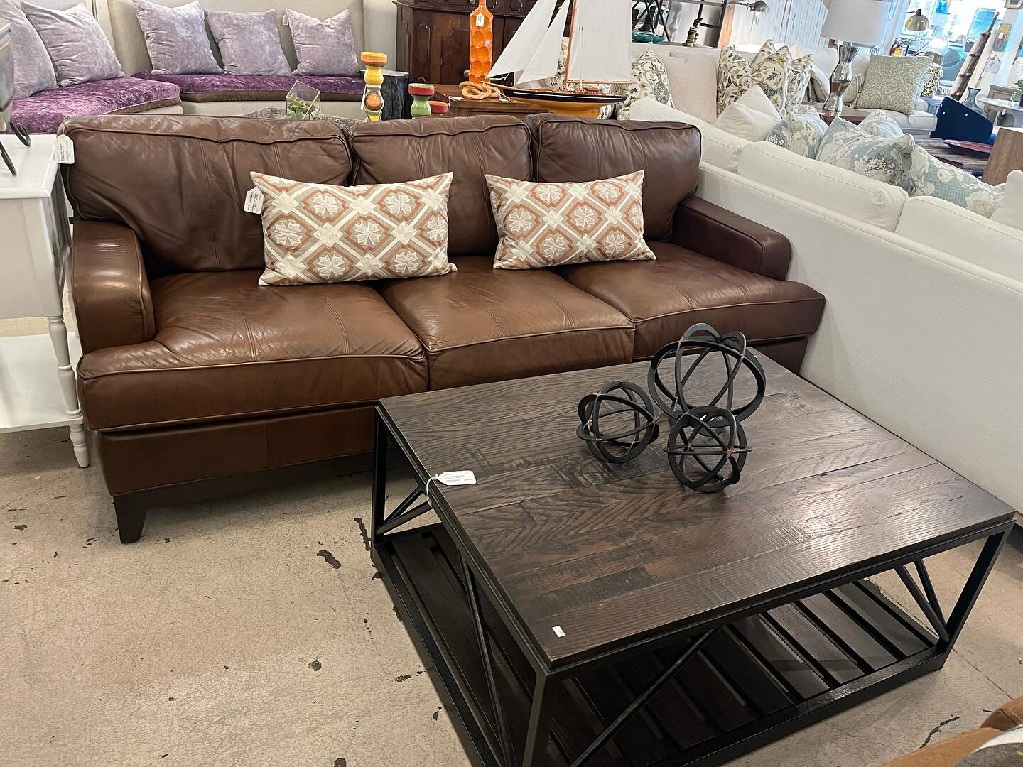 PRICE REDUCTION:
Ethan Allen Arcata Leather Sofa 87&rdquo; - $995
Beam Metal Base Coffee Table - $250
Ethan Allen Sayer Dining Table - $495
Ethan Allen Benham Dining Chair - $75 each (we have 4)
Ethan Allen Benham Arm Chair - $95 each (we have 2)
Eth