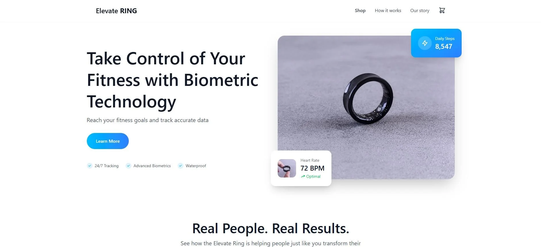 SPEC: Elevate Fitness Ring - Website (Content Design)