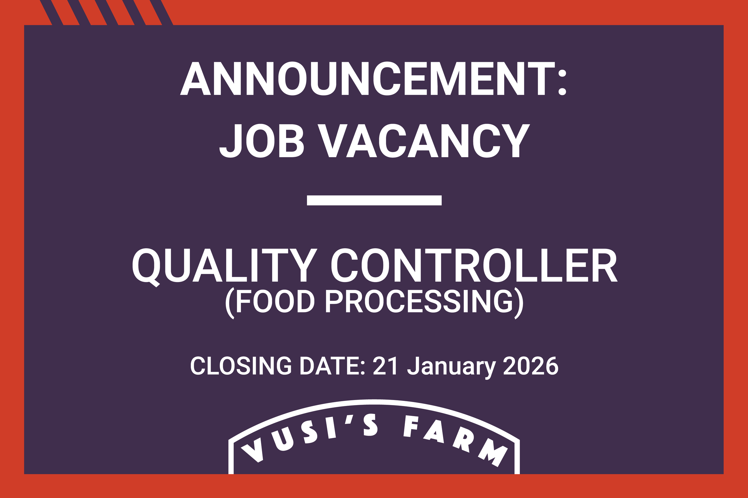 Quality Controller (Food Processing)