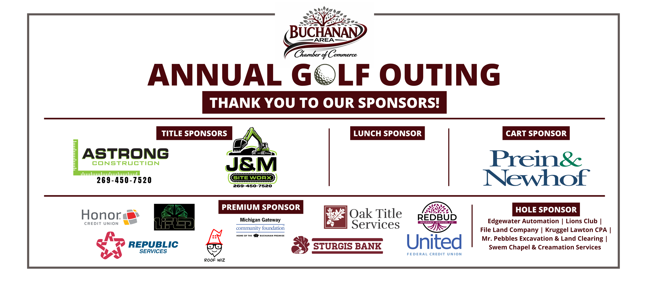 2026 Buchanan Area Chamber Annual Golf Outing 