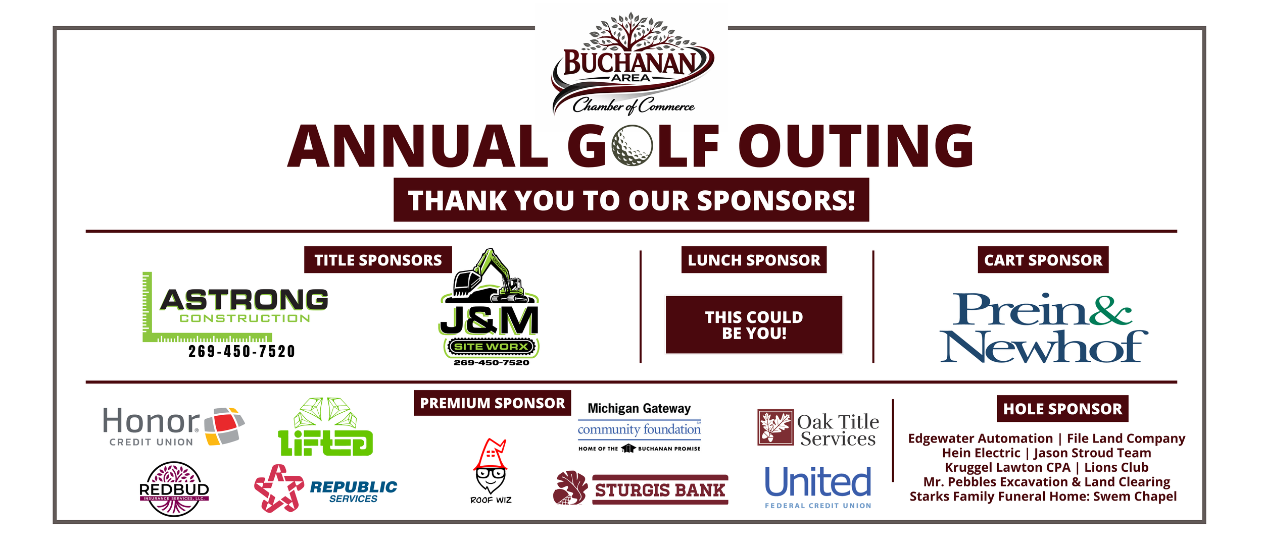 2026 Buchanan Area Chamber Annual Golf Outing 