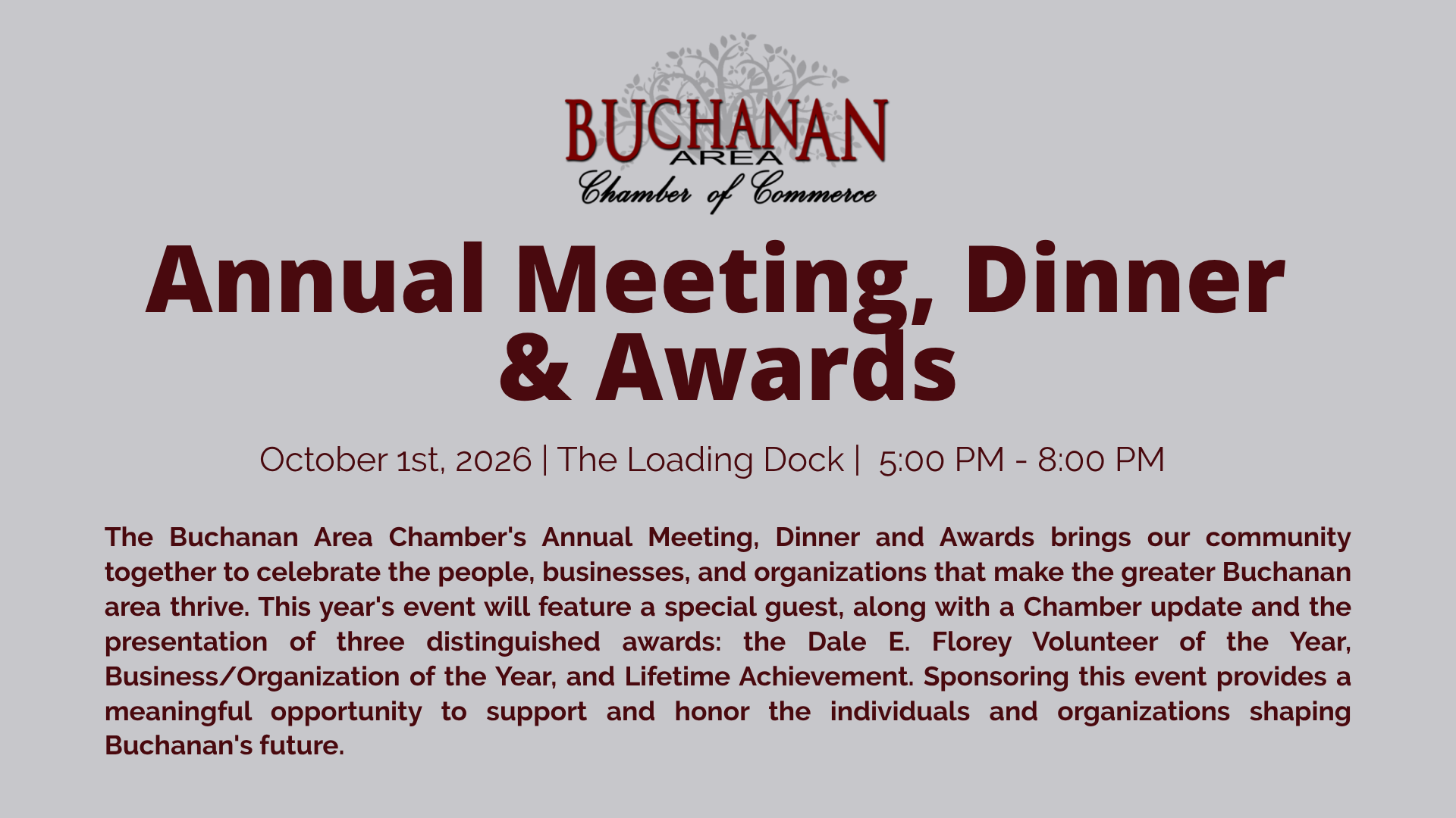 2026 Buchanan Annual Meeting & Dinner 