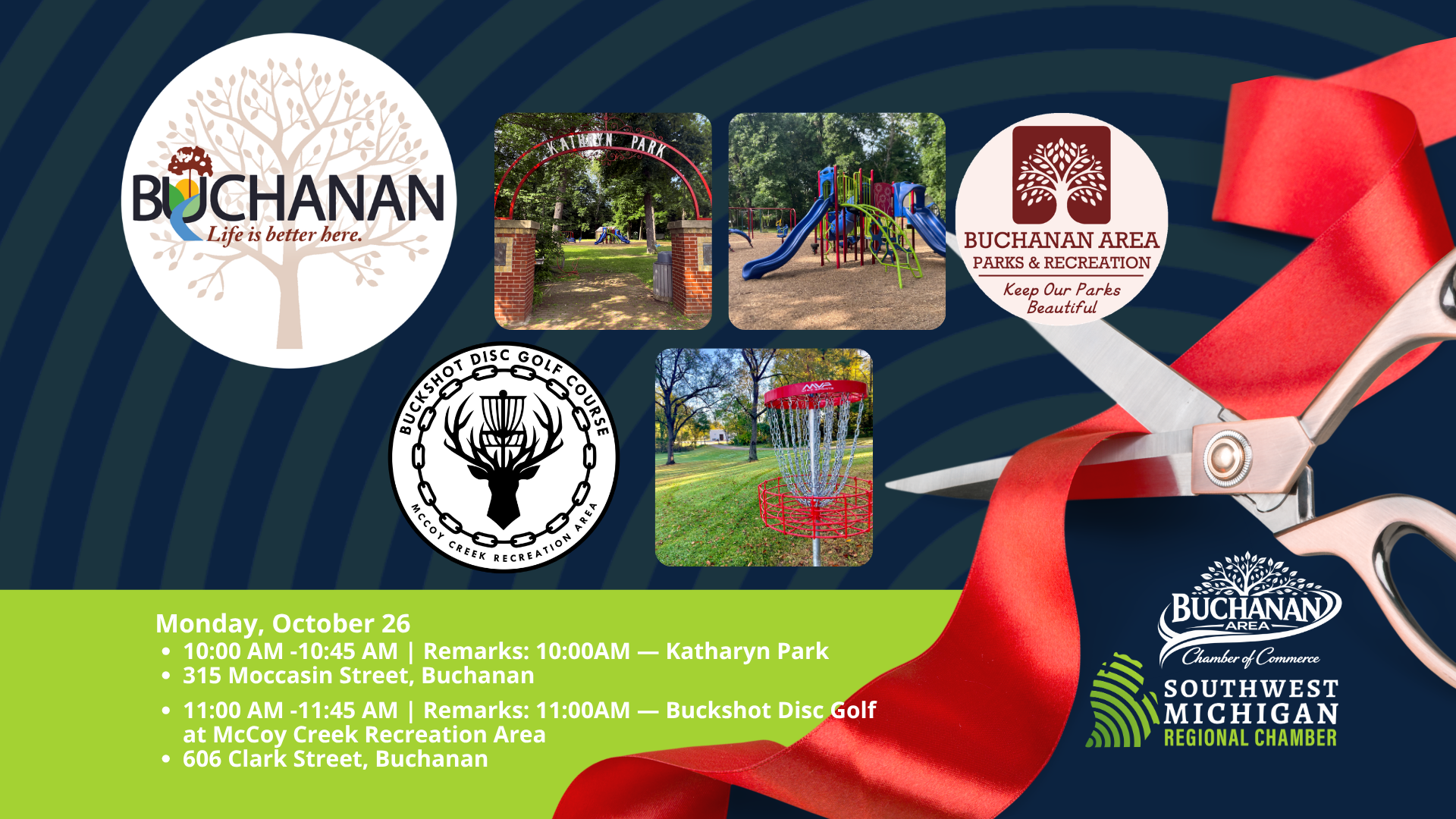 RIBBON CUTTING: KATHYRN PARK & BUCKSHOT DISC GOLF COURSE