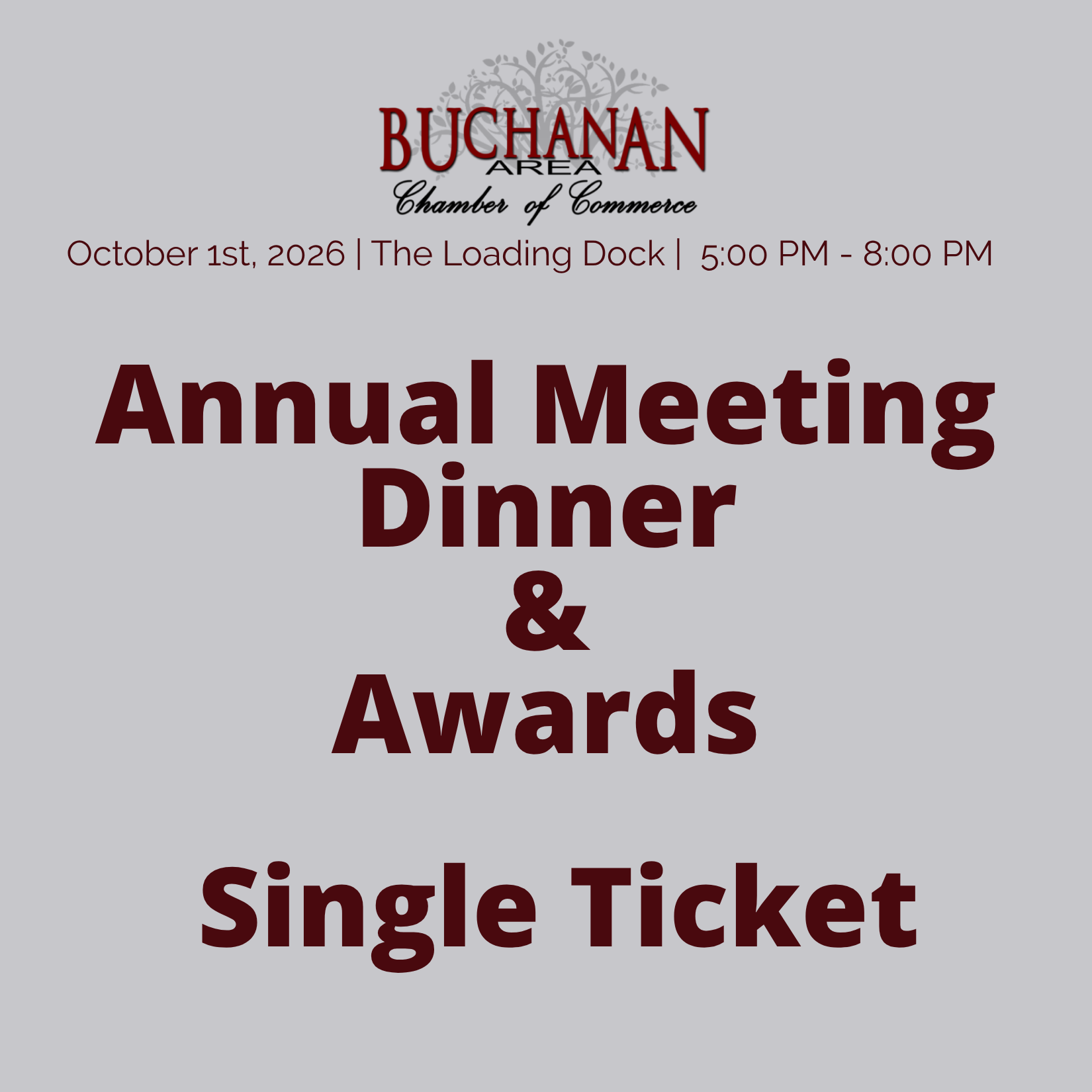 Buchanan Annual Meeting Ticket (Single Ticket)